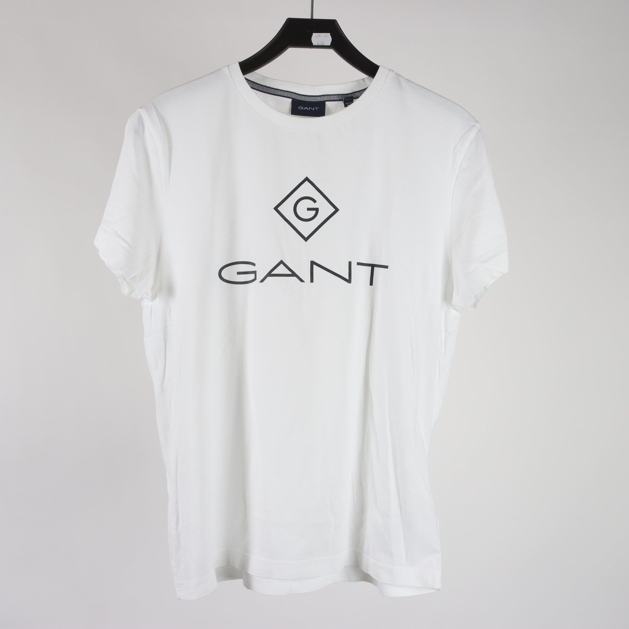 T-shirt, Gant, vit, stl. M.