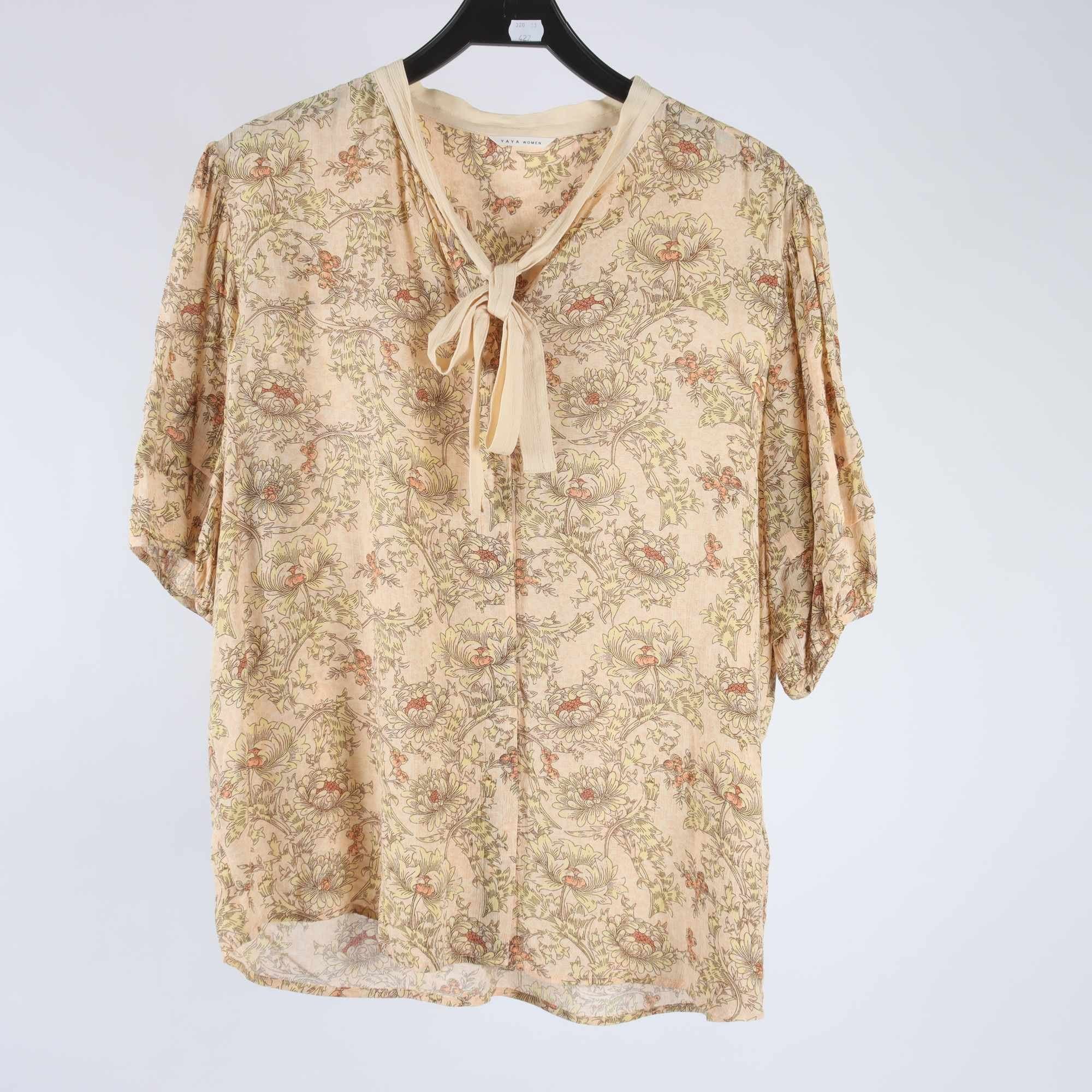Blus, Yaya Women, blommig, beige, stl. 42.