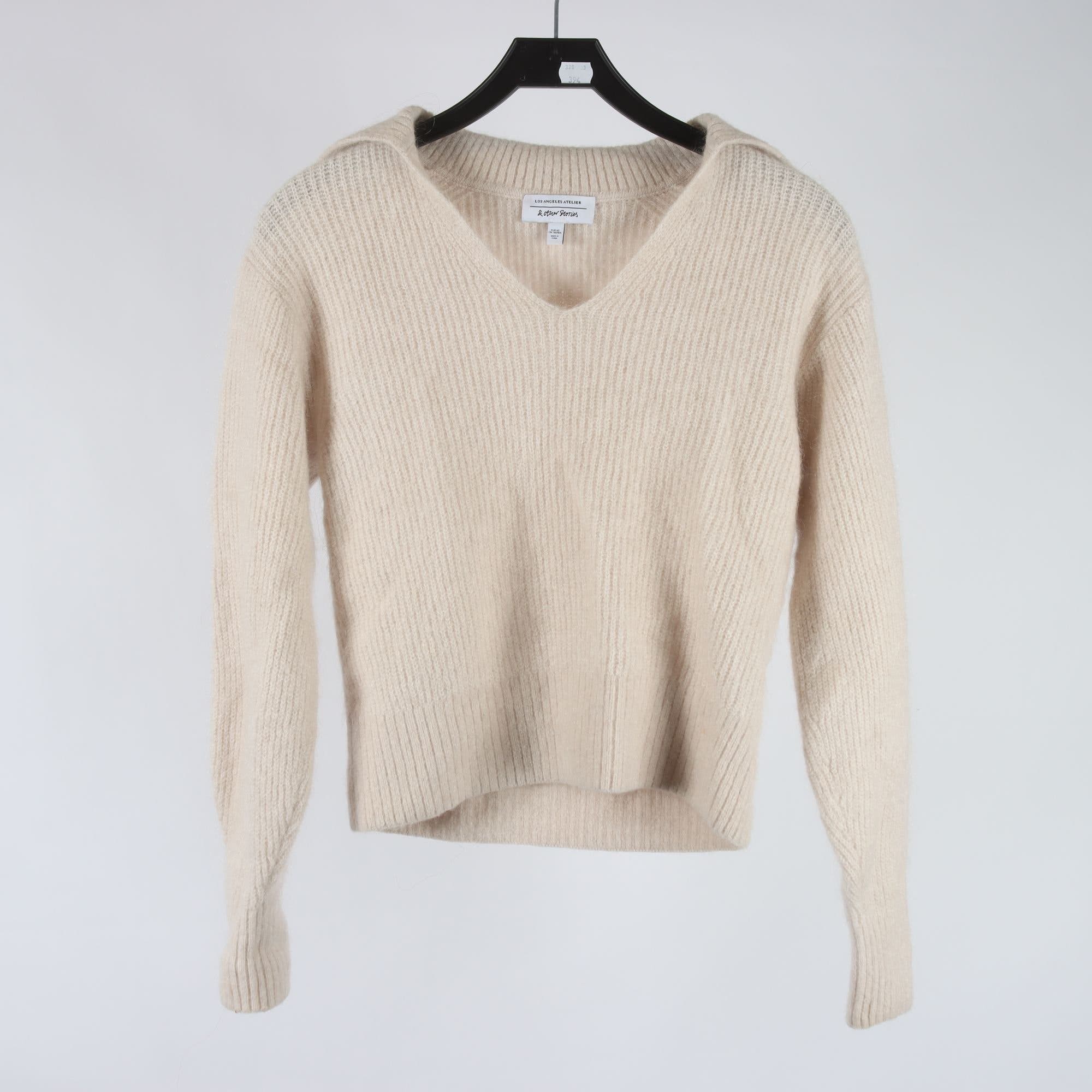 Tröja, & Other Stories, beige, ull, mohair, stl. XS.