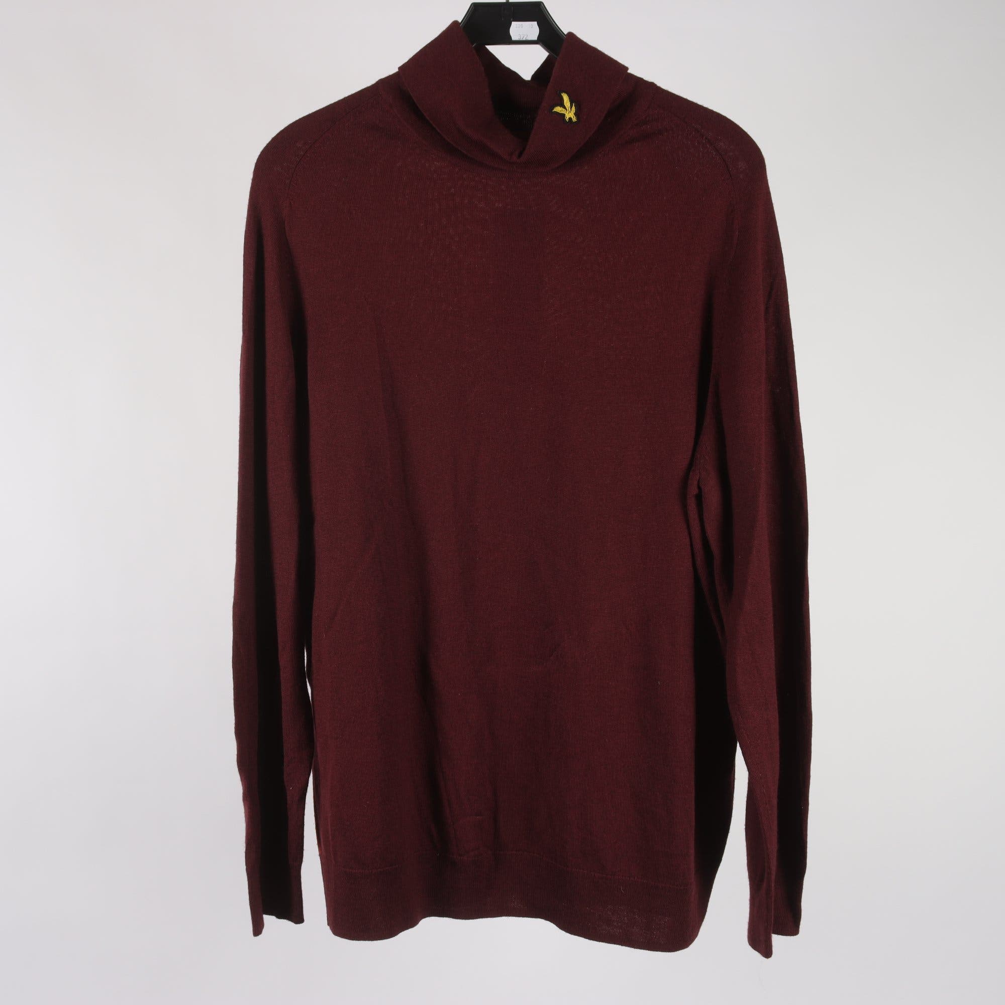 Tröja, Lyle & Scott, vinröd, ullmix, stl. XL.