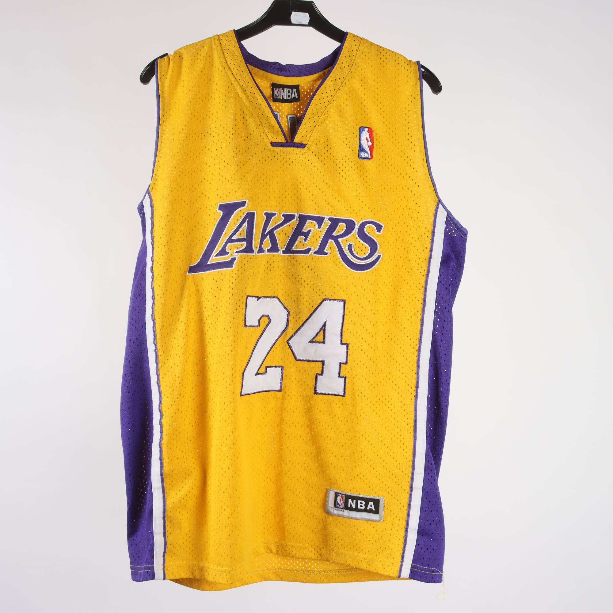 Linne, NBA, Lakers, Bryant, gul, lila, stl. XL.