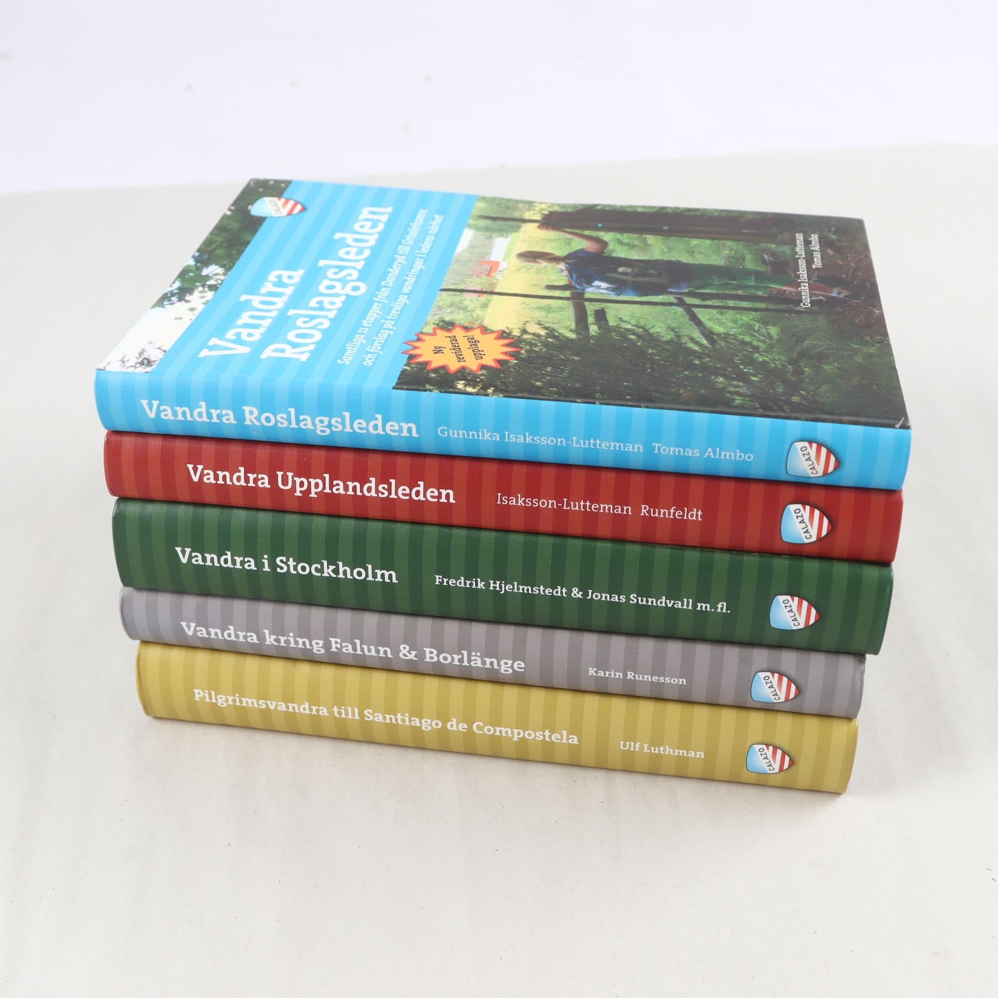 Vandringsböcker från Calazo förlag, paket med 5 volymer