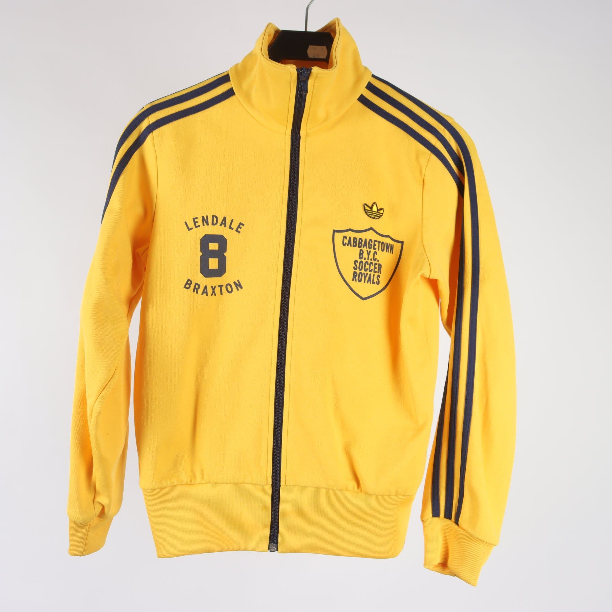 Träningsjacka, Adidas, gul, blå, stl. 38.