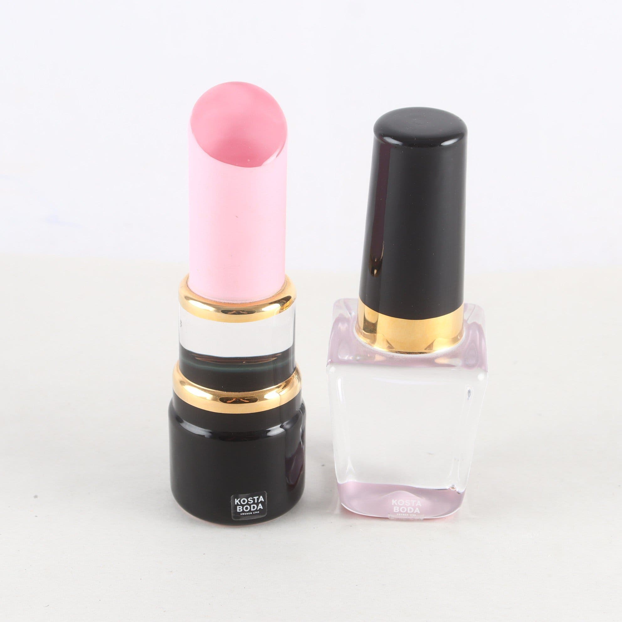 Skulpturer, glas, ”Make up”, Åsa Jungnelius, Kosta Boda, 2 st