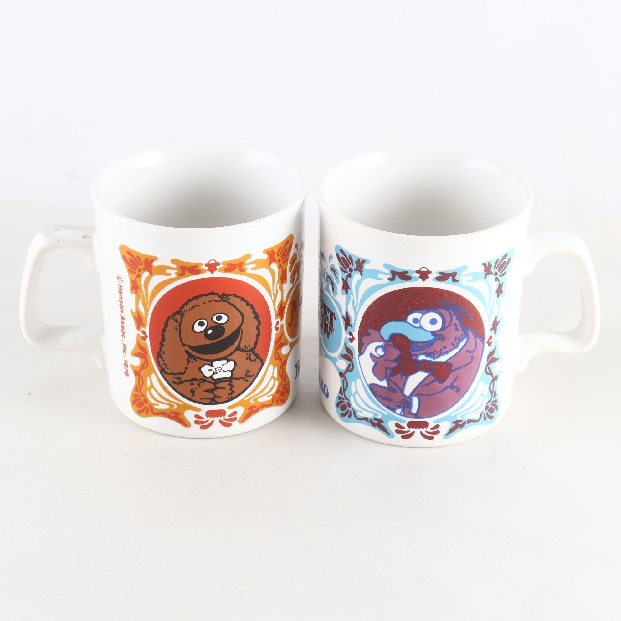 Muggar, Keramik, ”The Muppet show Rowlf & Gonzo”, Klin Craft, England, 2st