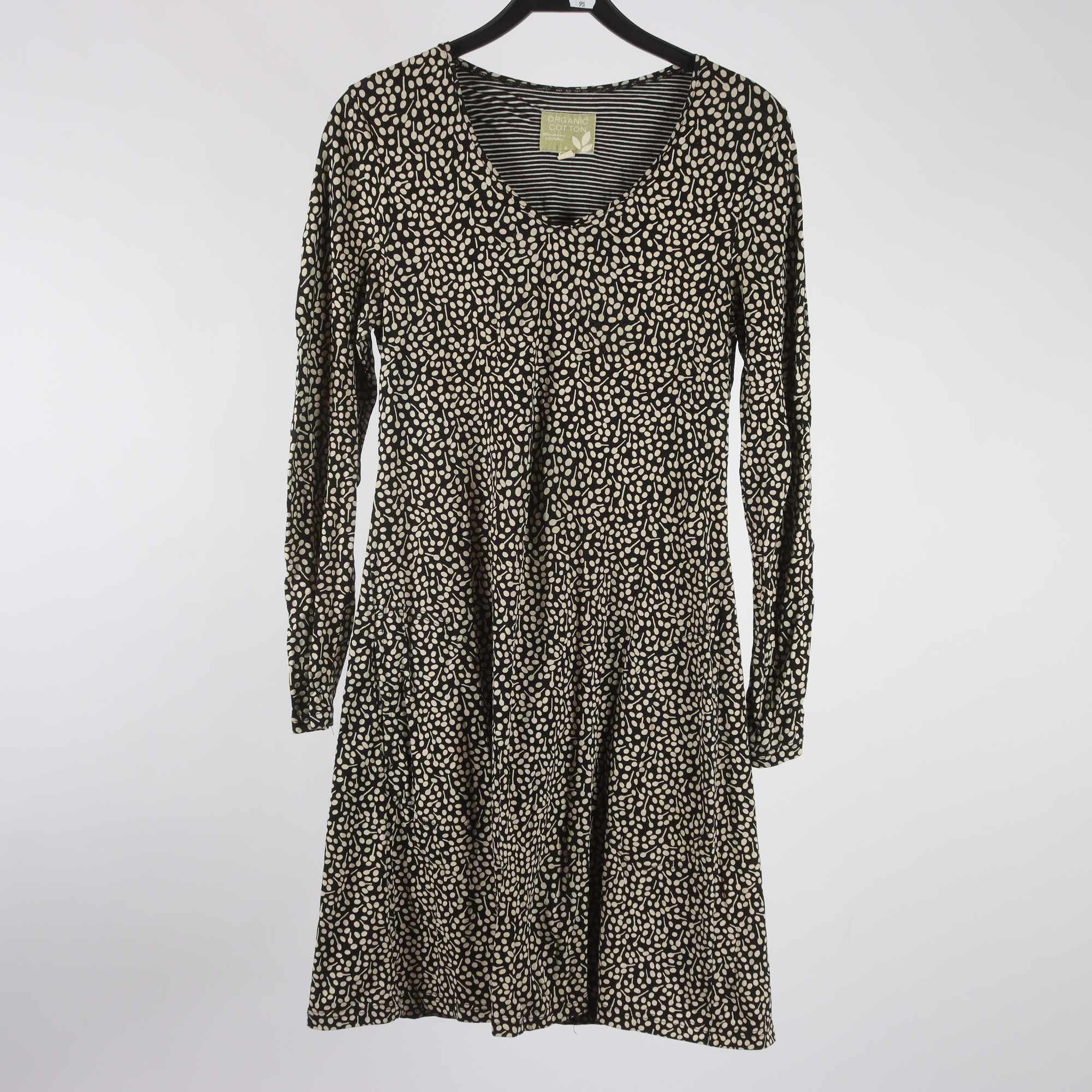 Klänning, Gudrun Sjödén, svart, beige, mönstrad, stl. S