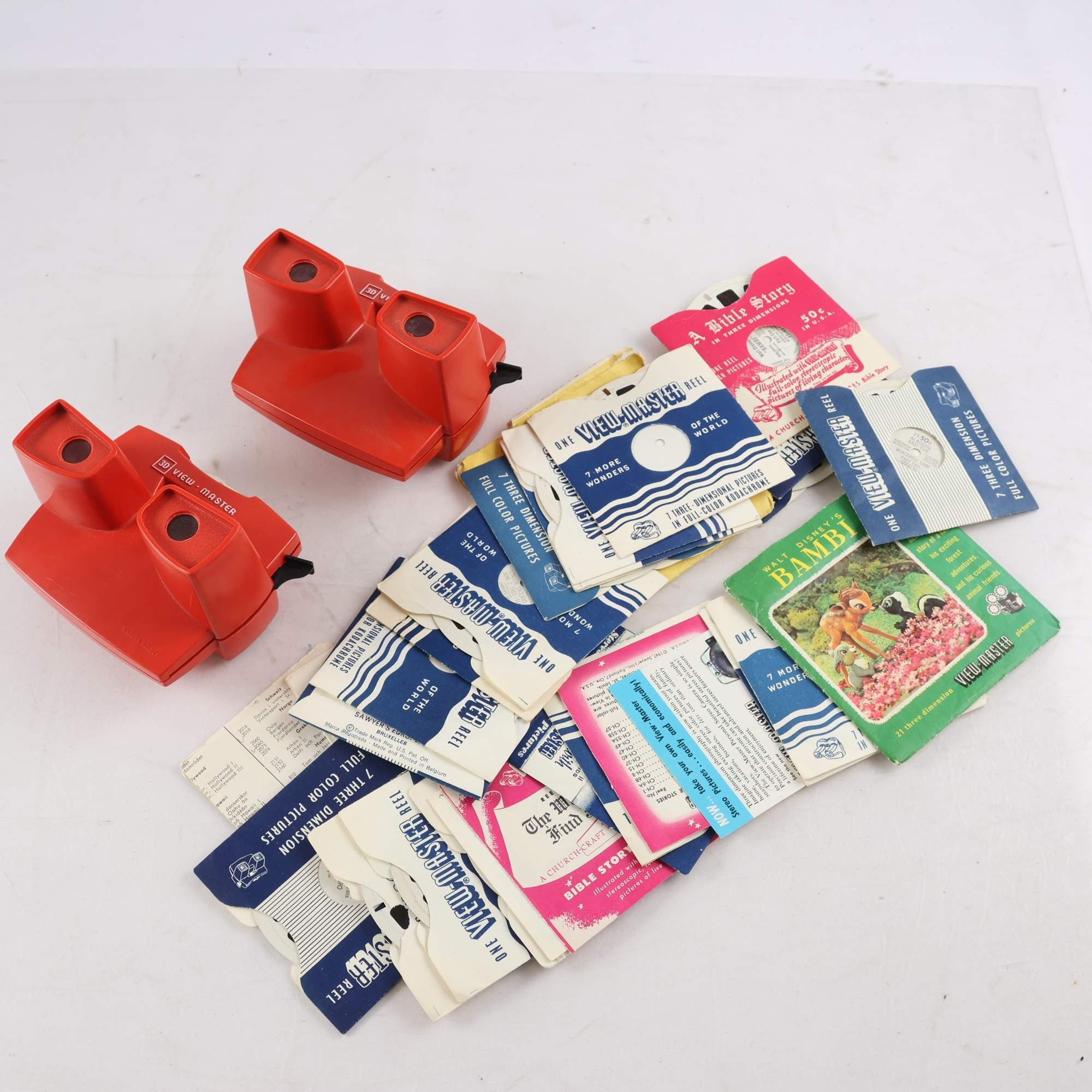Bildkikare, View-master, 2st med bildskivor.
