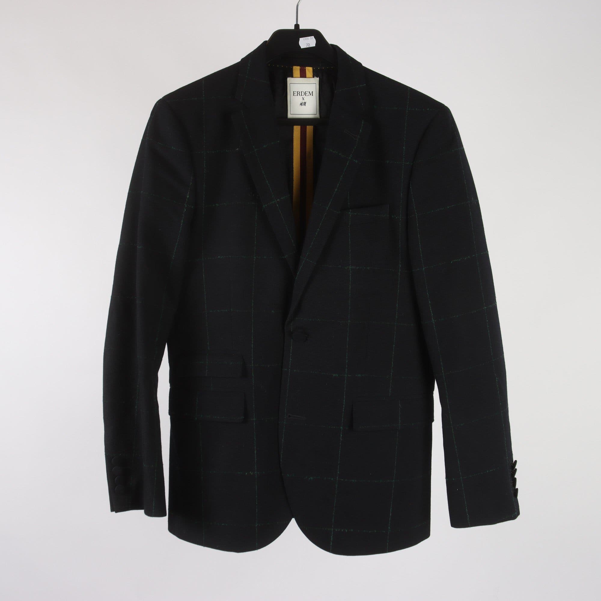 Kavaj, Erdem x H&M, blå, rutig, stl. 48