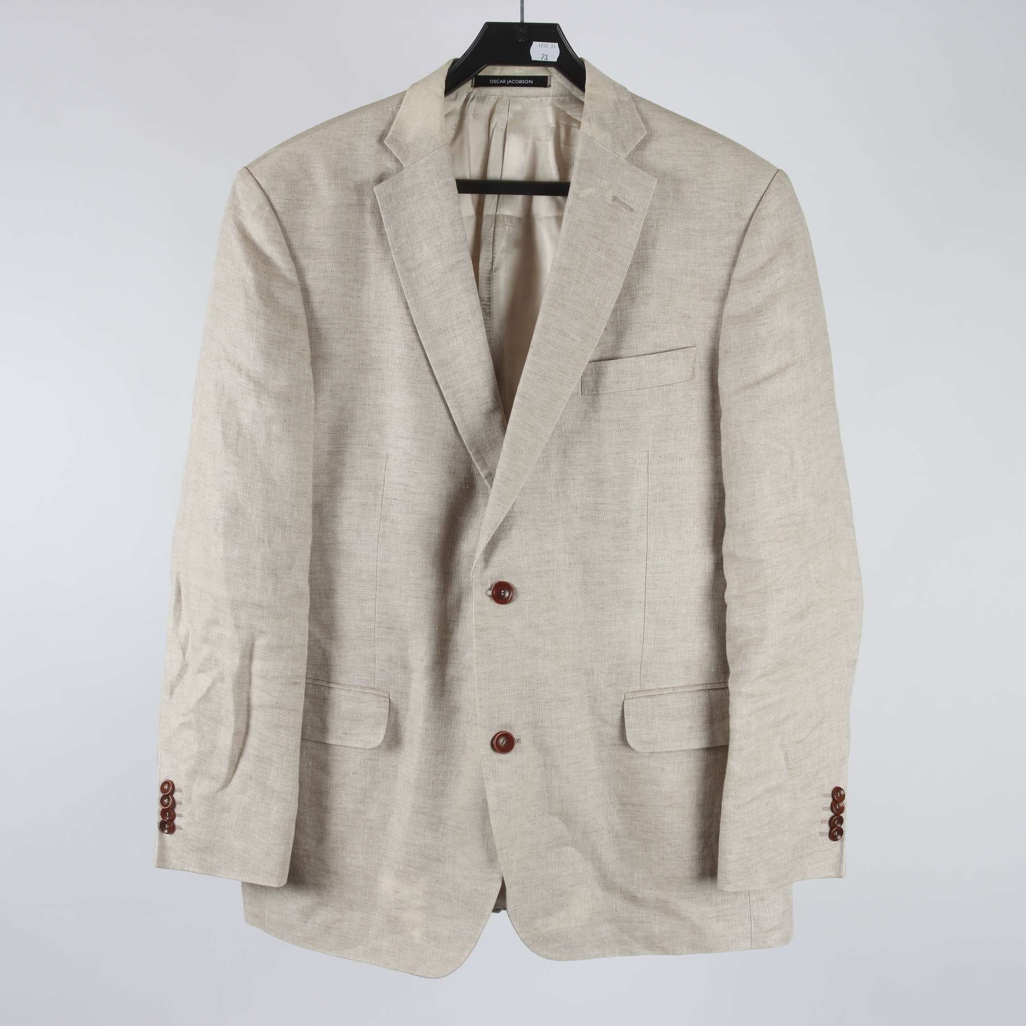 Kavaj, Oscar Jacobson, beige, 100% linne, stl. 104 (52)