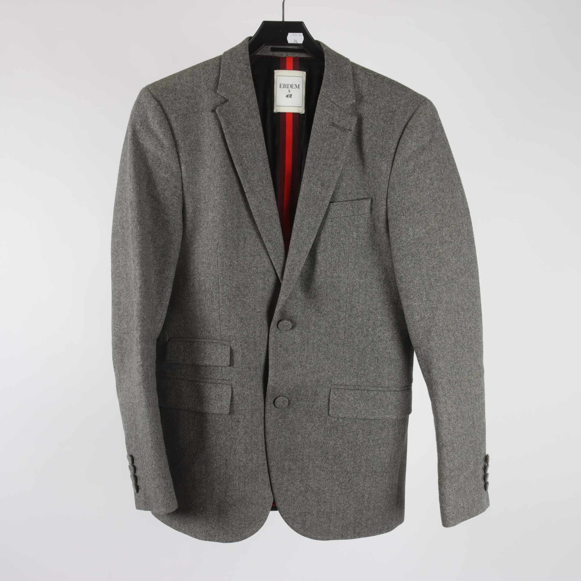 Kavaj, Erdem x H&M, grå, stl. 48