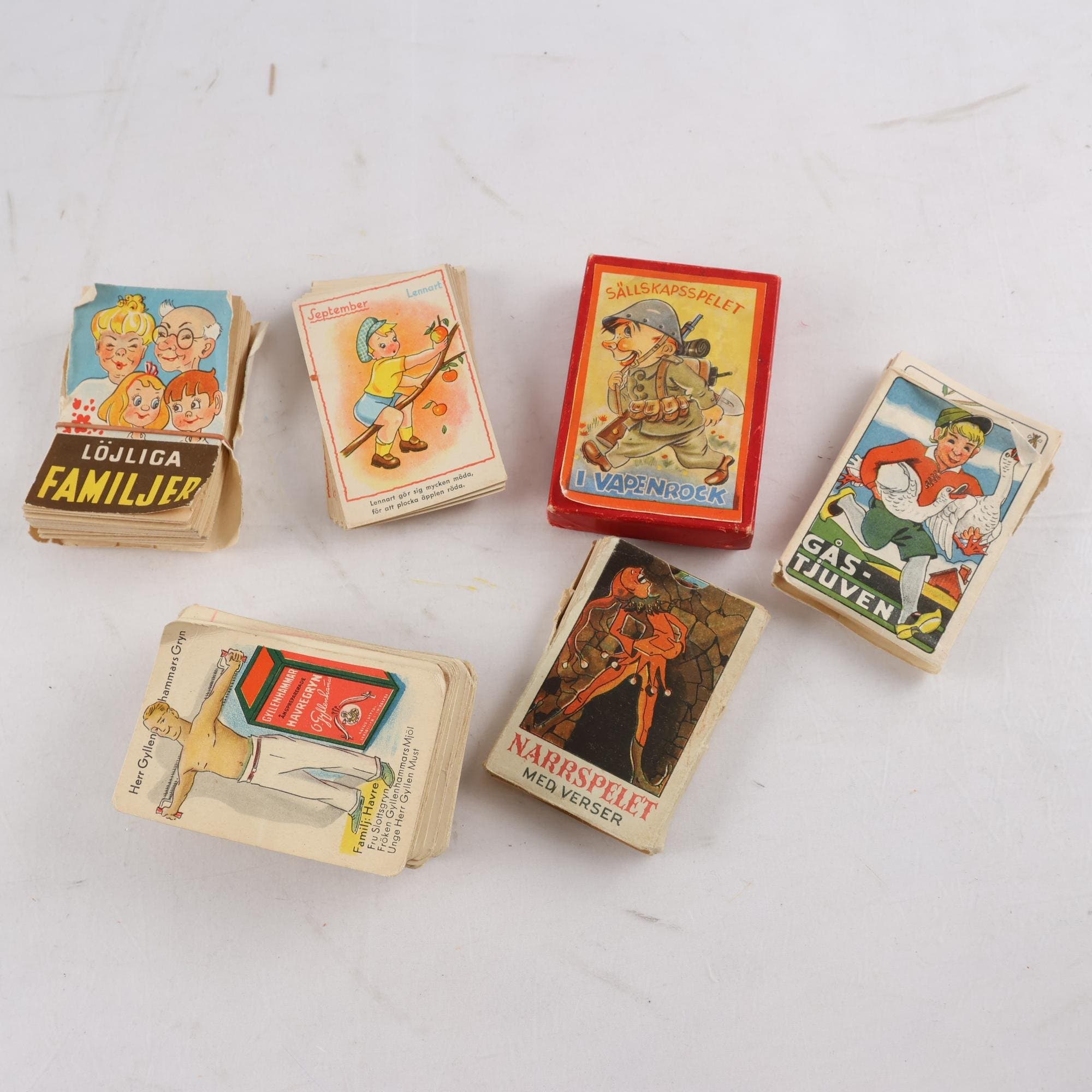 Kort, Spelkort, blandat, vintage.