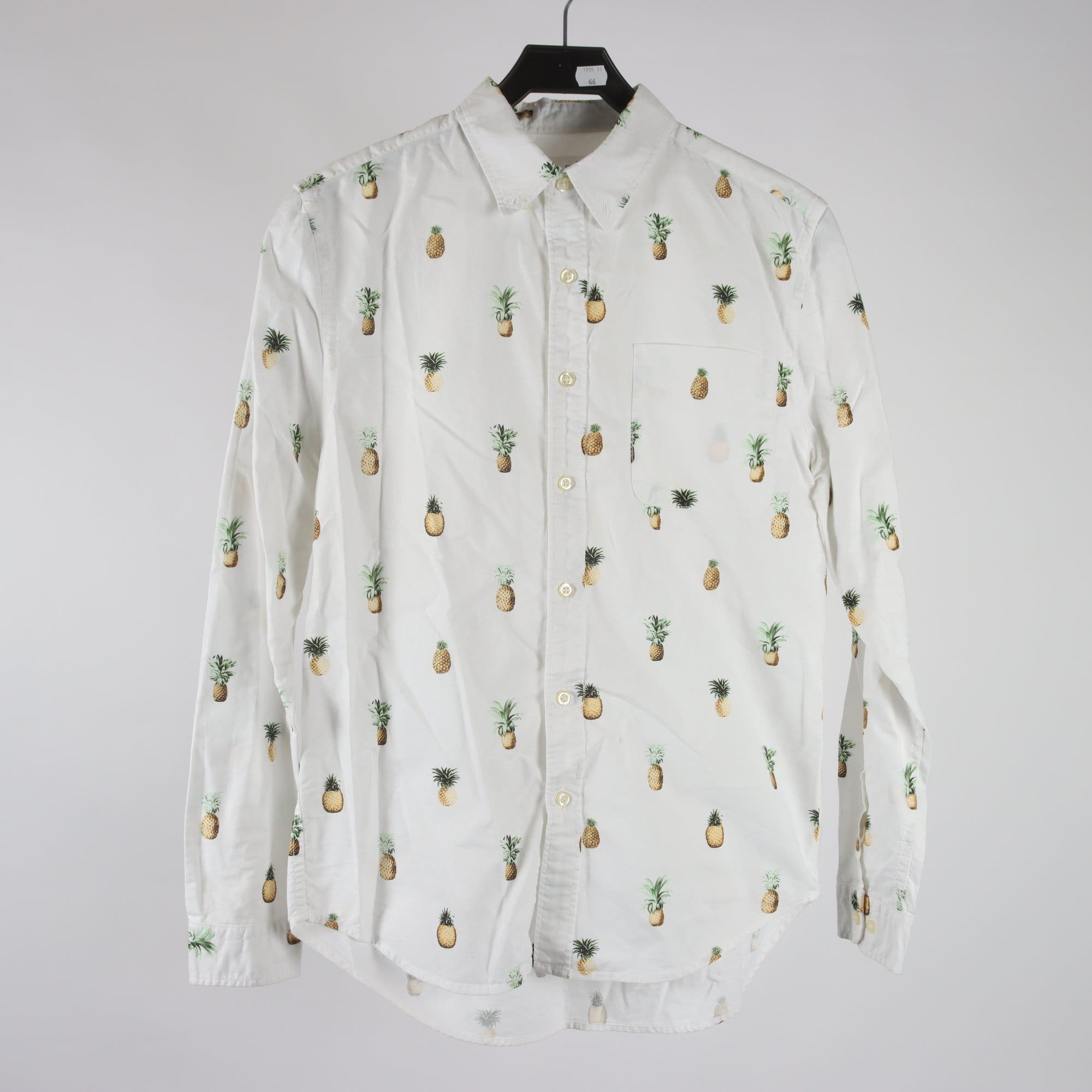Skjorta, Dedicated, vit, ananas, stl. XS