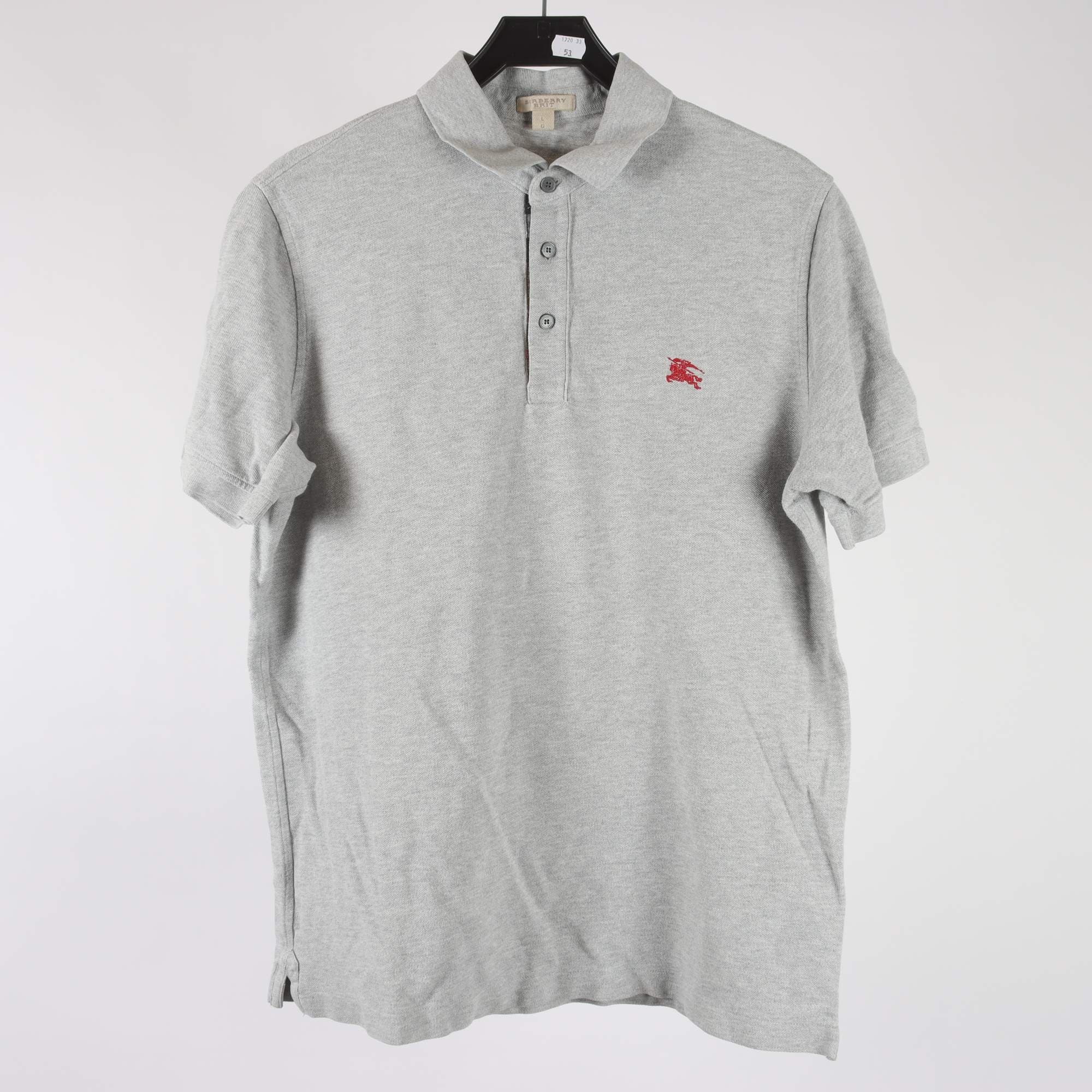 Pikétröja, Burberry Brit, grå, stl. L