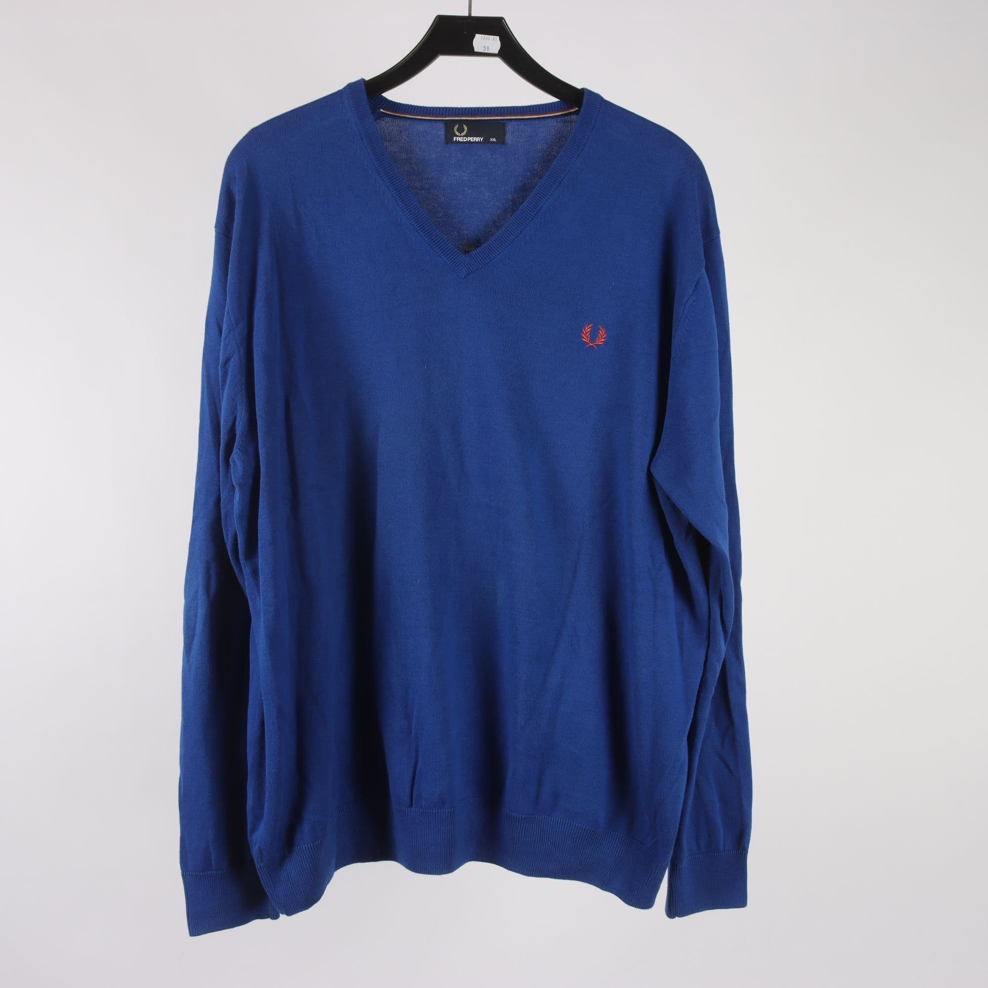 Tröja, Fred Perry, blå, stl. XXL
