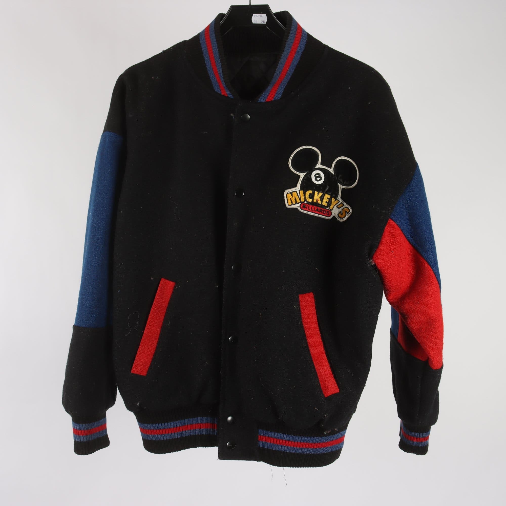 Jacka, Disney ”Mickey’s Billiards”, vintage, ullblandning, stl. M
