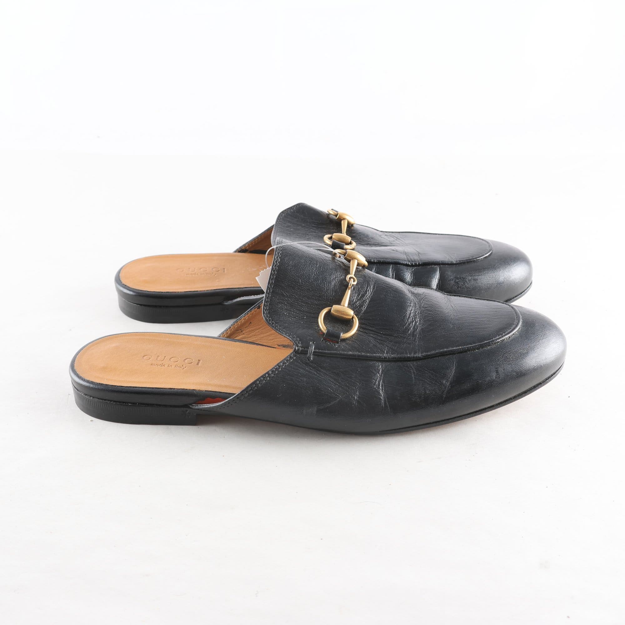 Sko, Gucci Princetown Mule, läder, stl. 37.5