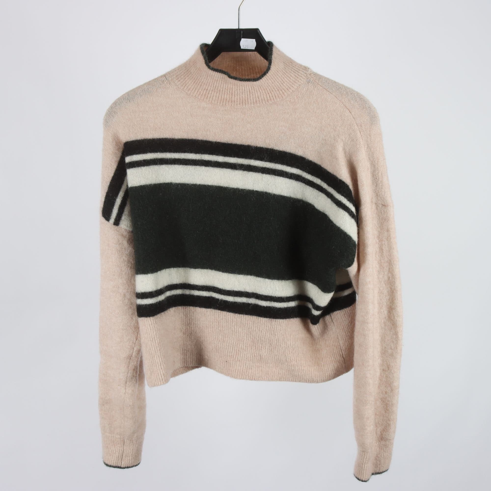 Tröja, & Other Stories, beige, svart, ull, mohair, stl. S.