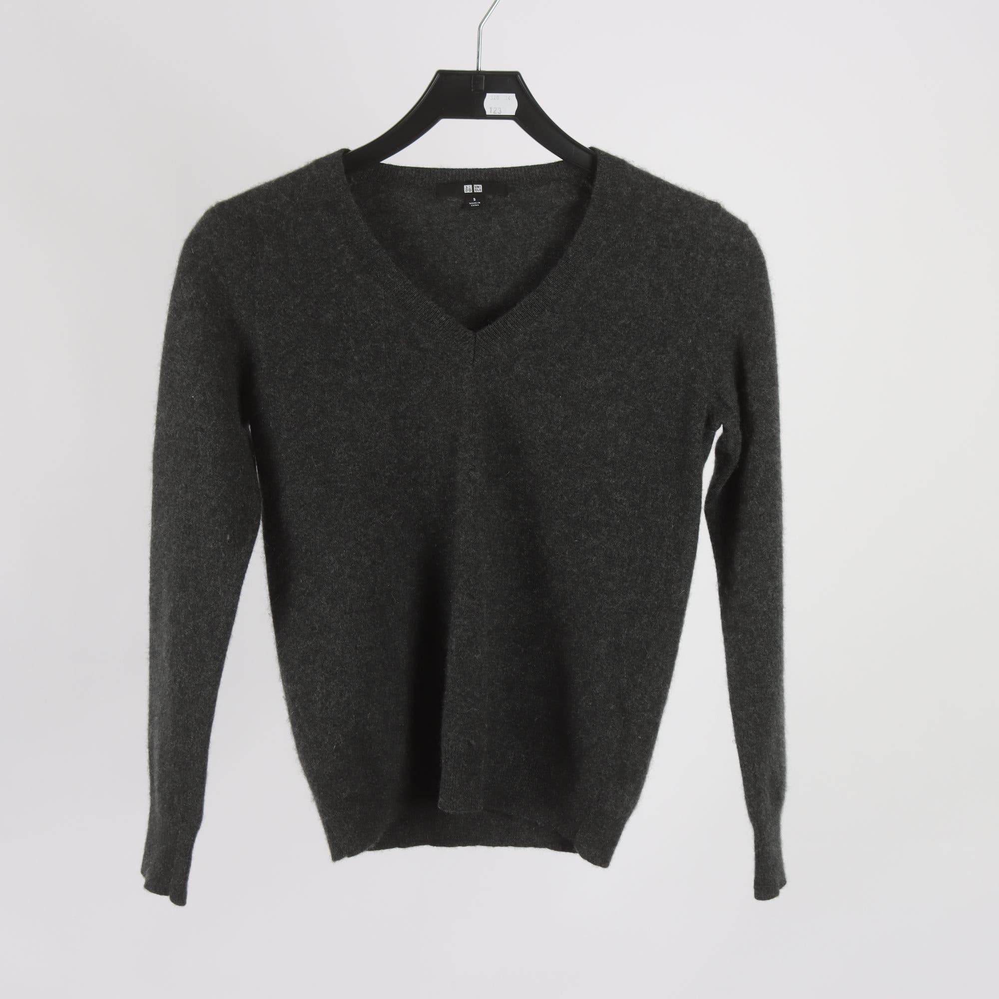 Tröja, Uniqlo, grå, 100% cashmere, stl. S.