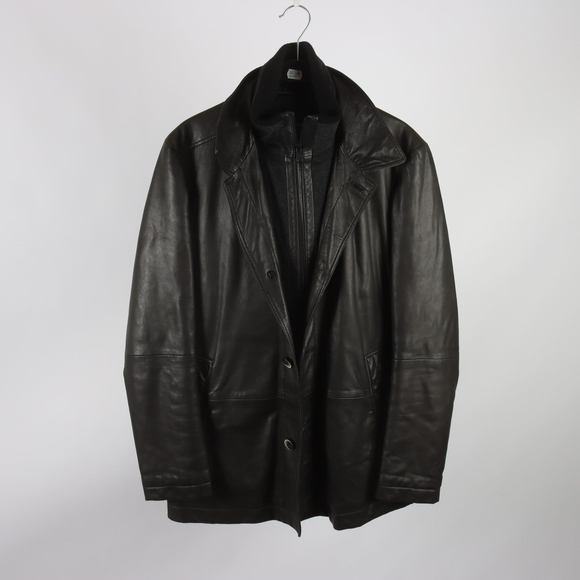 Skinnjacka, Hugo Boss, 100% läder, stl. 50