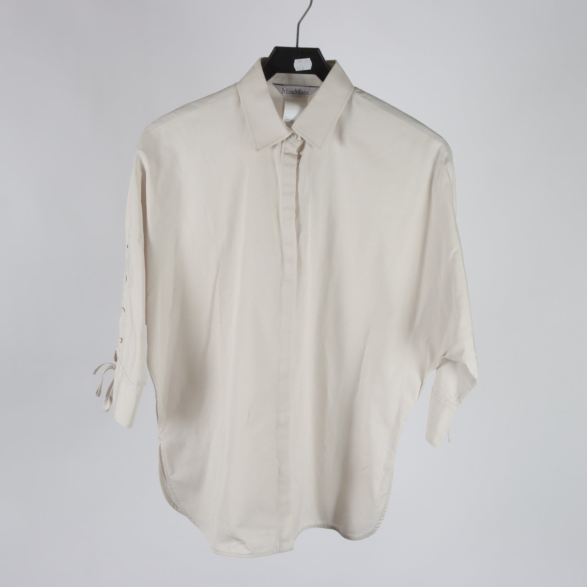 Blus, MaxMara, offwhite, stl. 34.