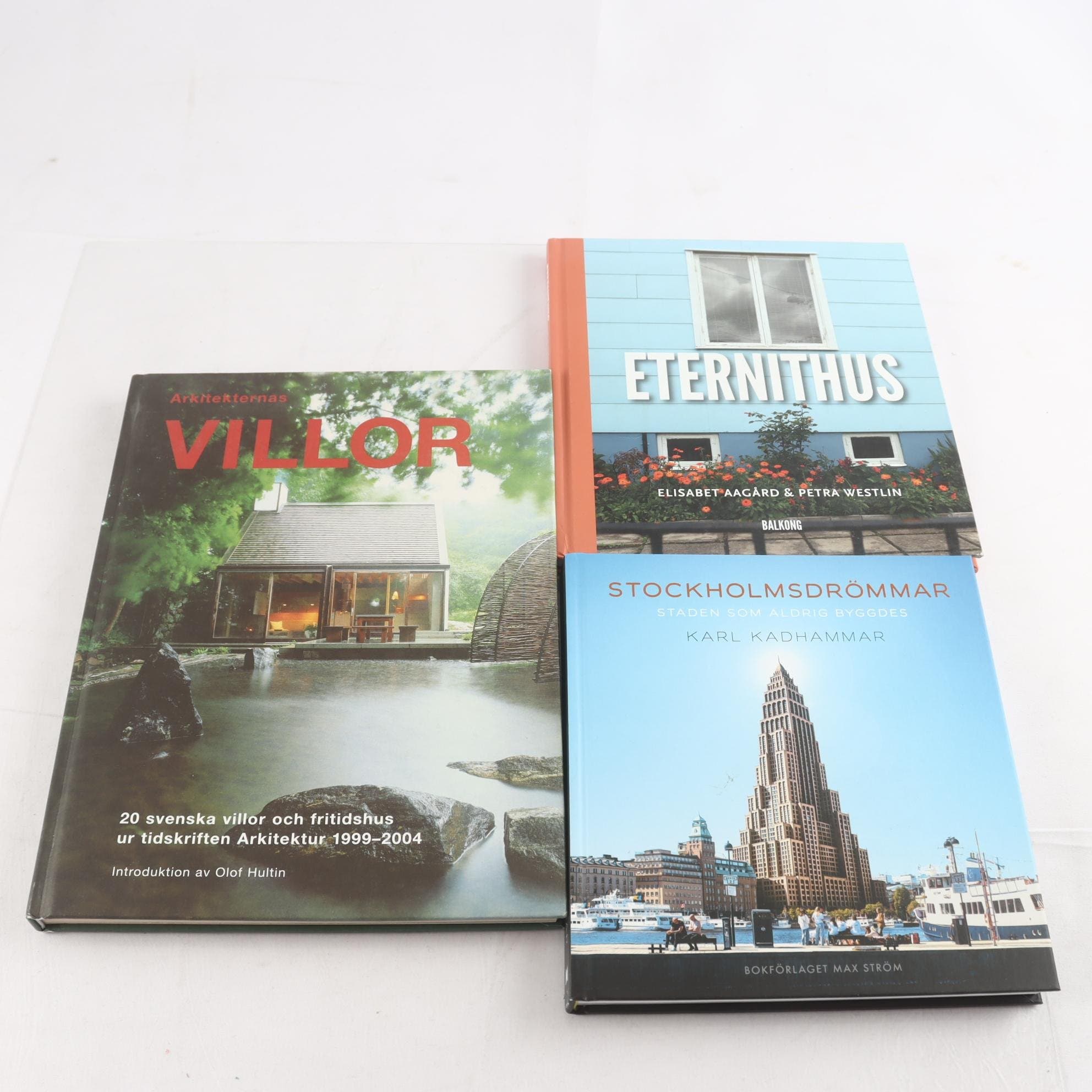 Svensk arkitektur, bokpaket med 3 volymer