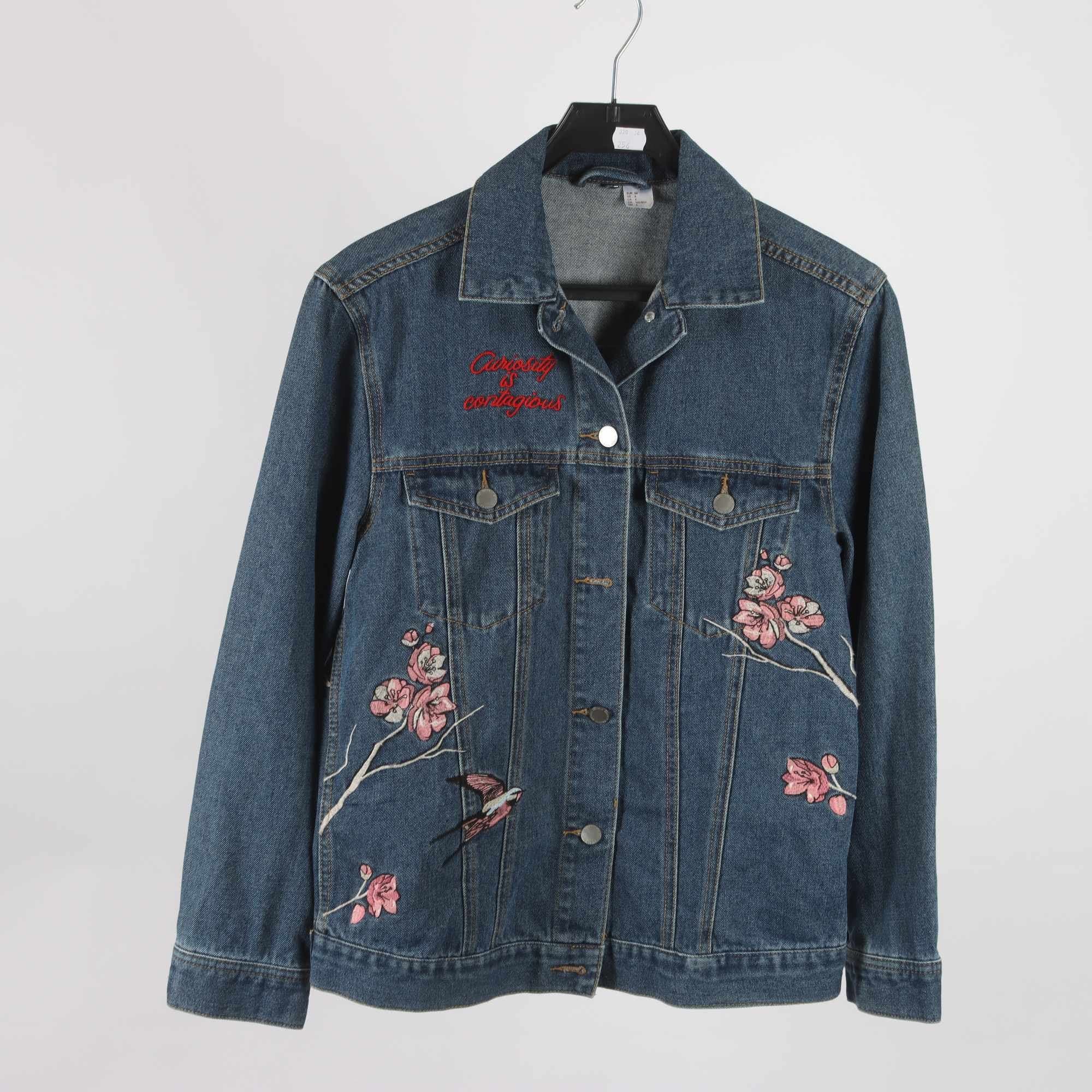 Jeansjacka, H&M, blå, stl. 34.