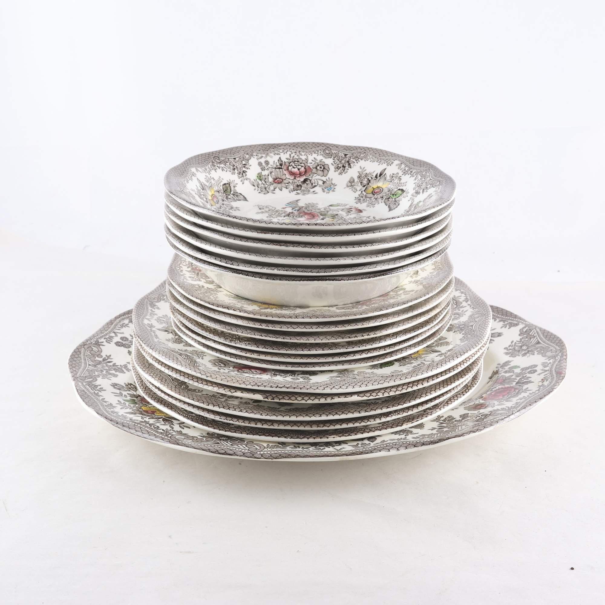 Servisdelar, Wedgwood, Oriental Pheasants, England, 18 del. Endast avhämtning