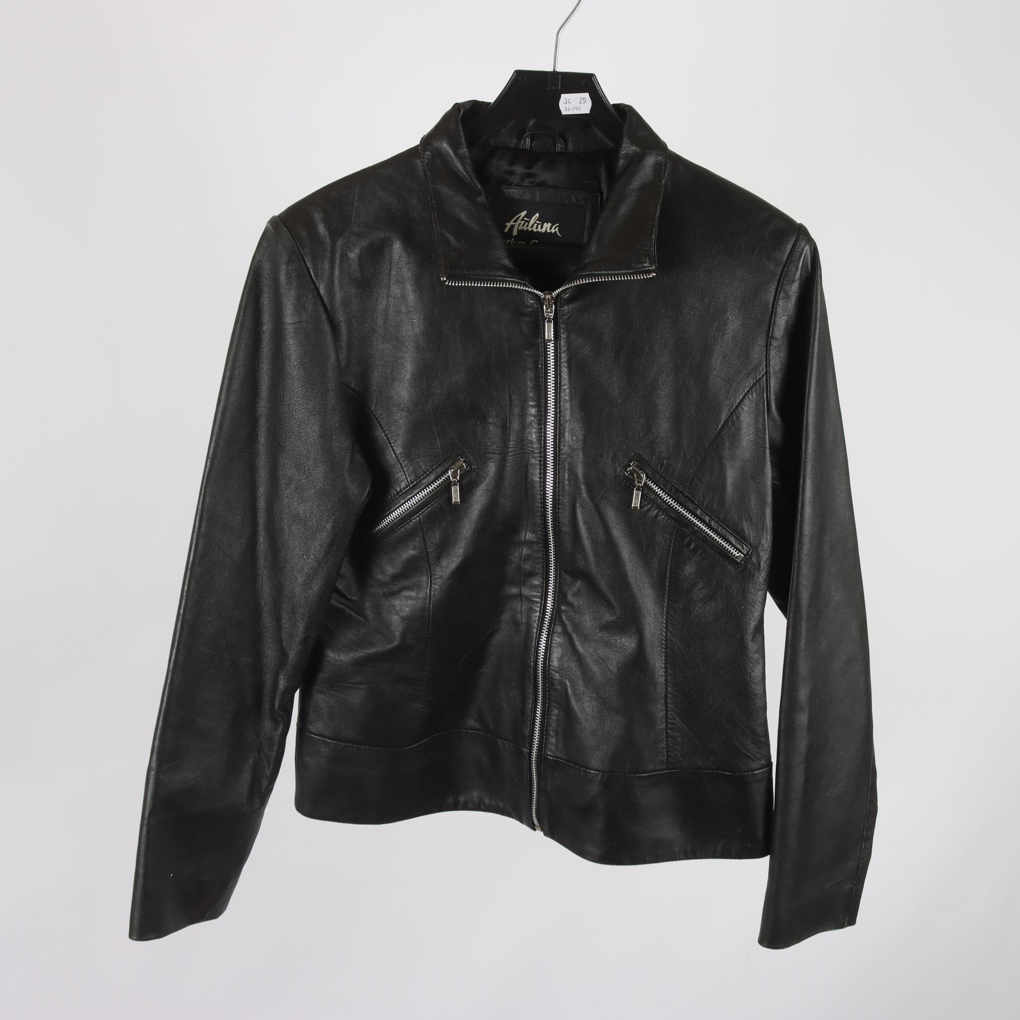 Skinnjacka, Auluna leather company, 100% läder, stl. L