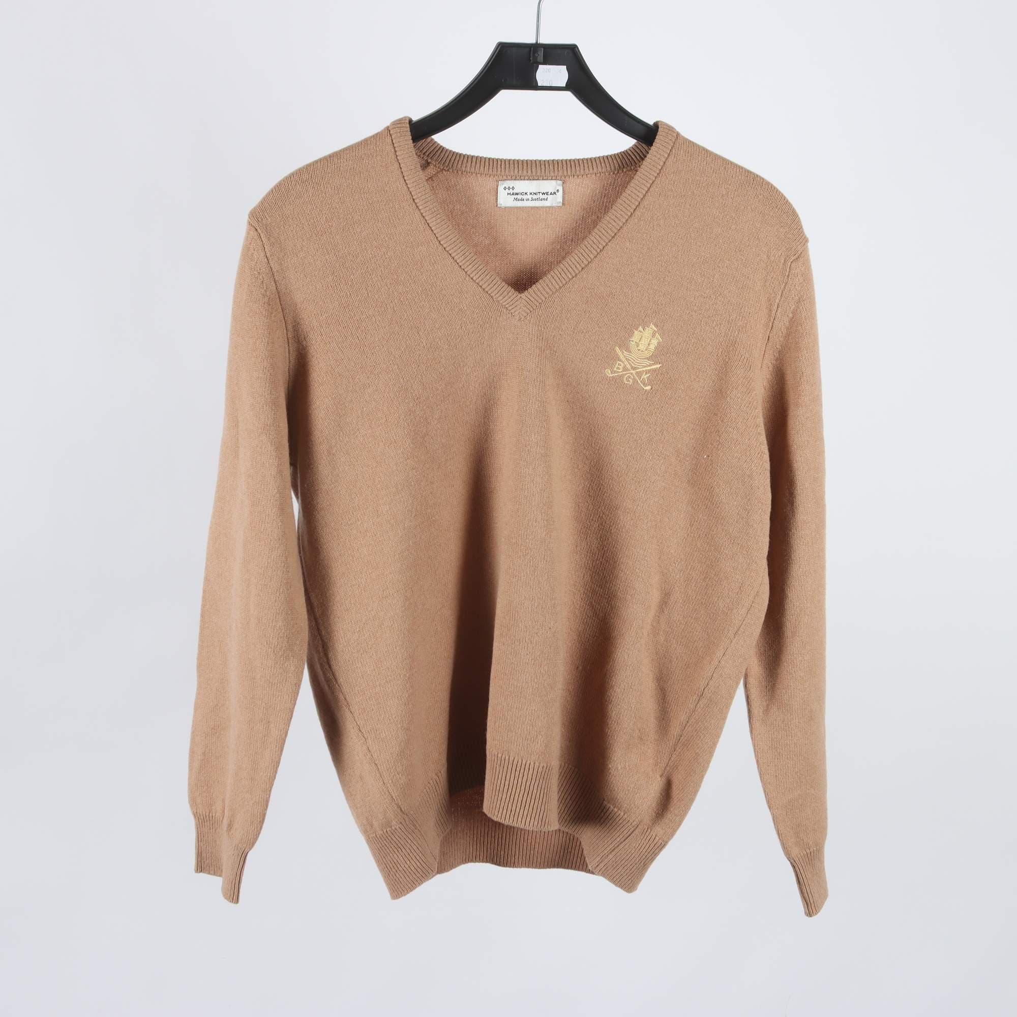 Tröja, Hawick Knitwear, beige, 100% ull, stl. M.