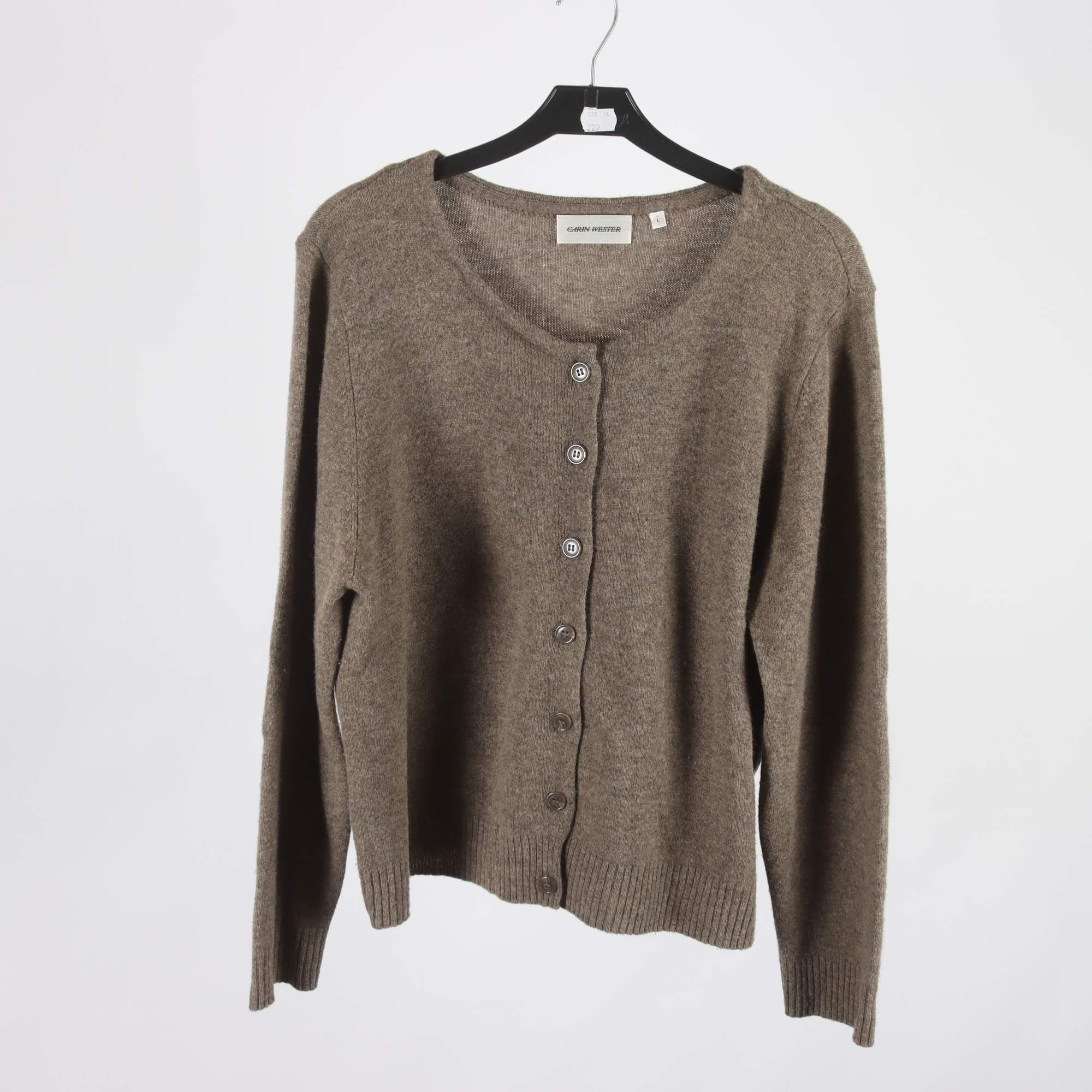 Kofta, Carin Wester, brun, 100% ull, stl. L.