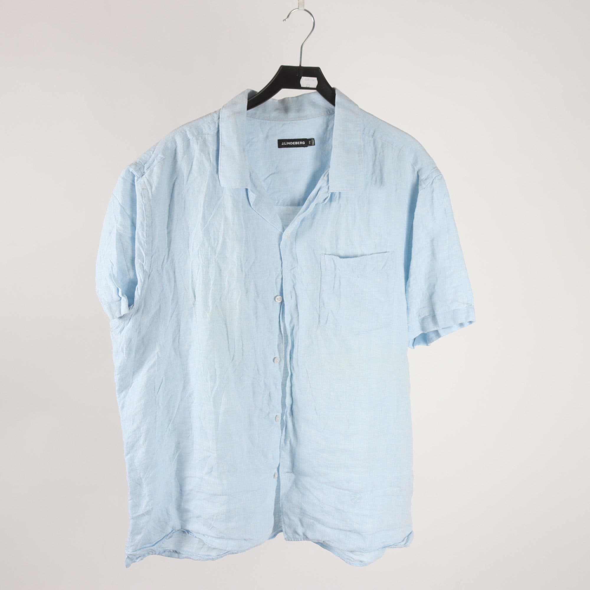 Skjorta, J.Lindeberg, blå, 100% lin, stl. XXL.
