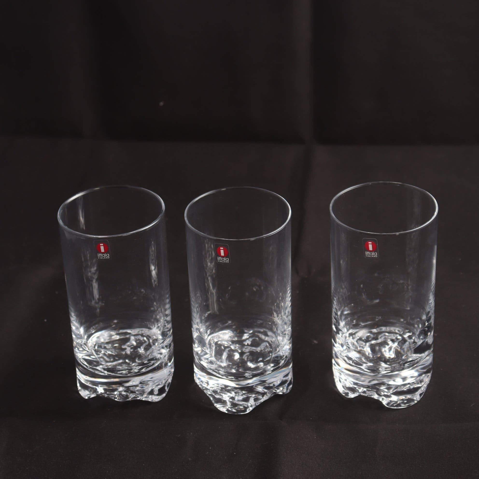 Grogglas, Iittala, Tapio Wirkkala, ”Gaissa”, 3 st.