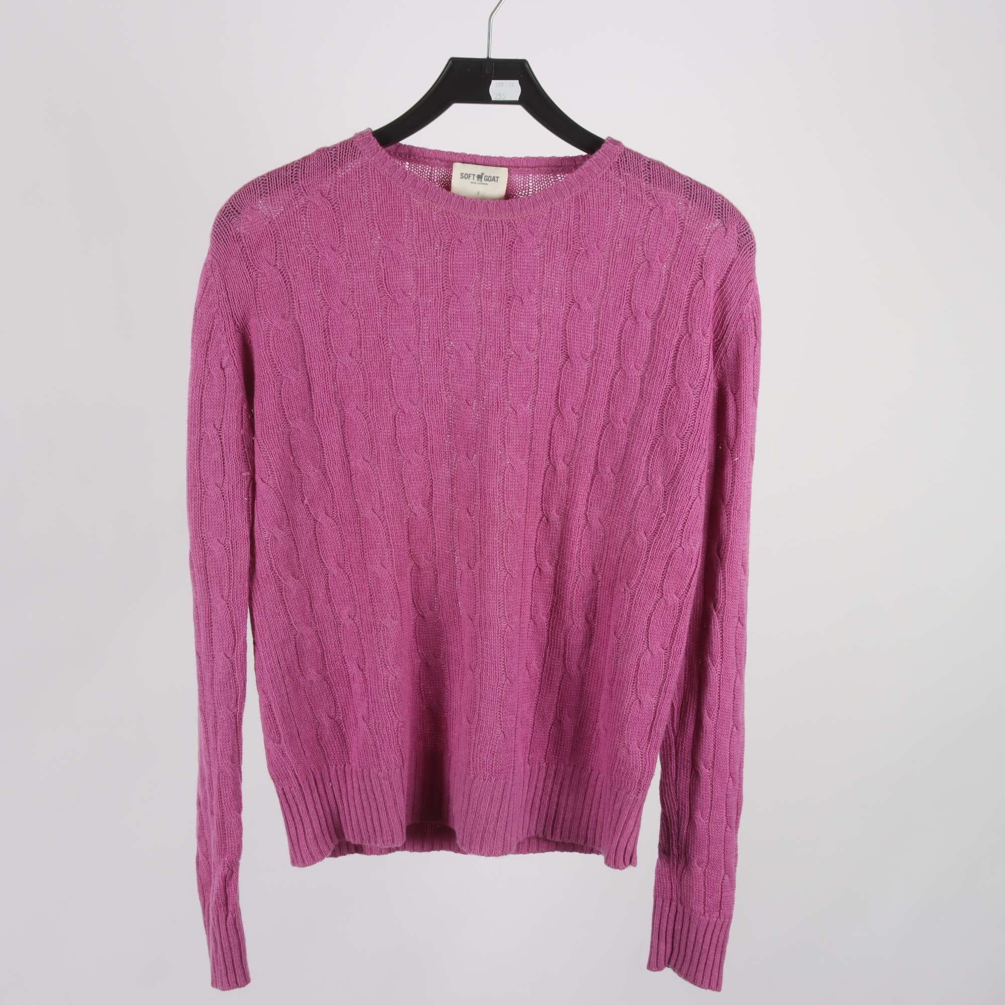 Tröja, Soft Goat, vinröd, 100% cashmere, stl. S.