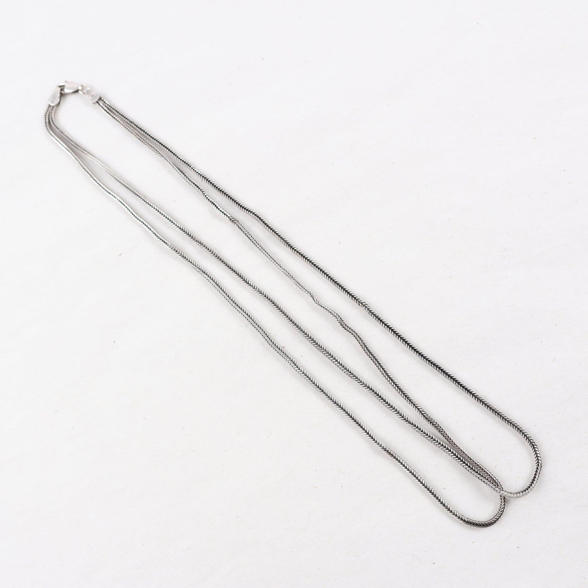 Halsband, dubbelt, silver