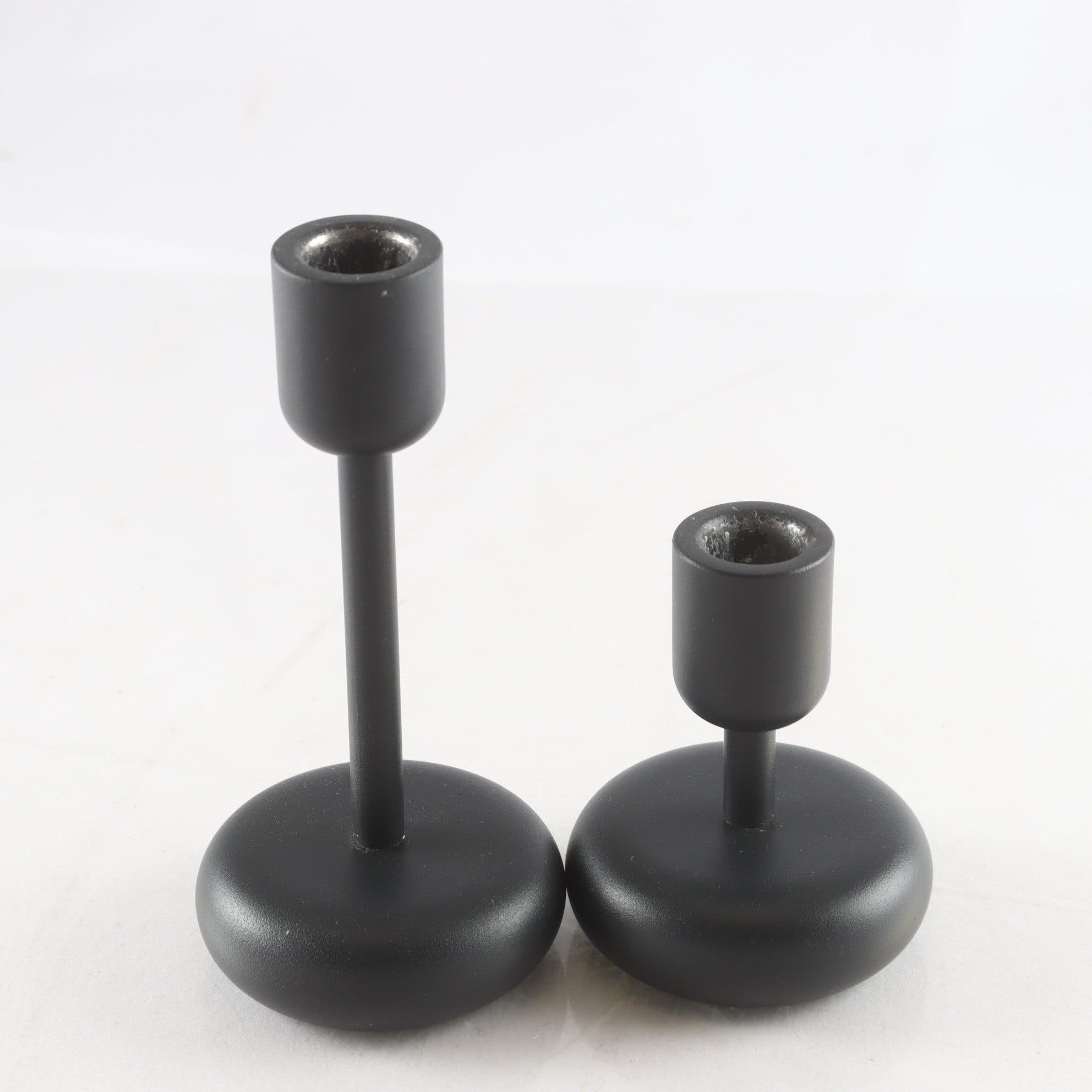 Ljusstakar, Iittala ”Nappula”, svarta, 2 st