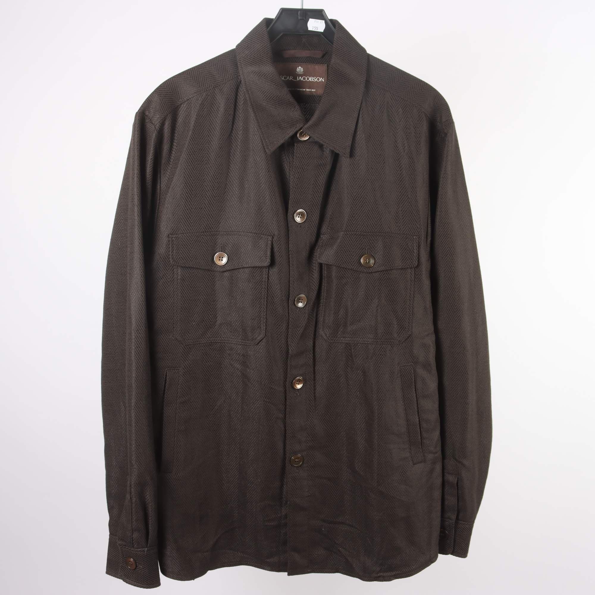 Overshirt/jacka, Oscar Jacobson, brun, stl. XL