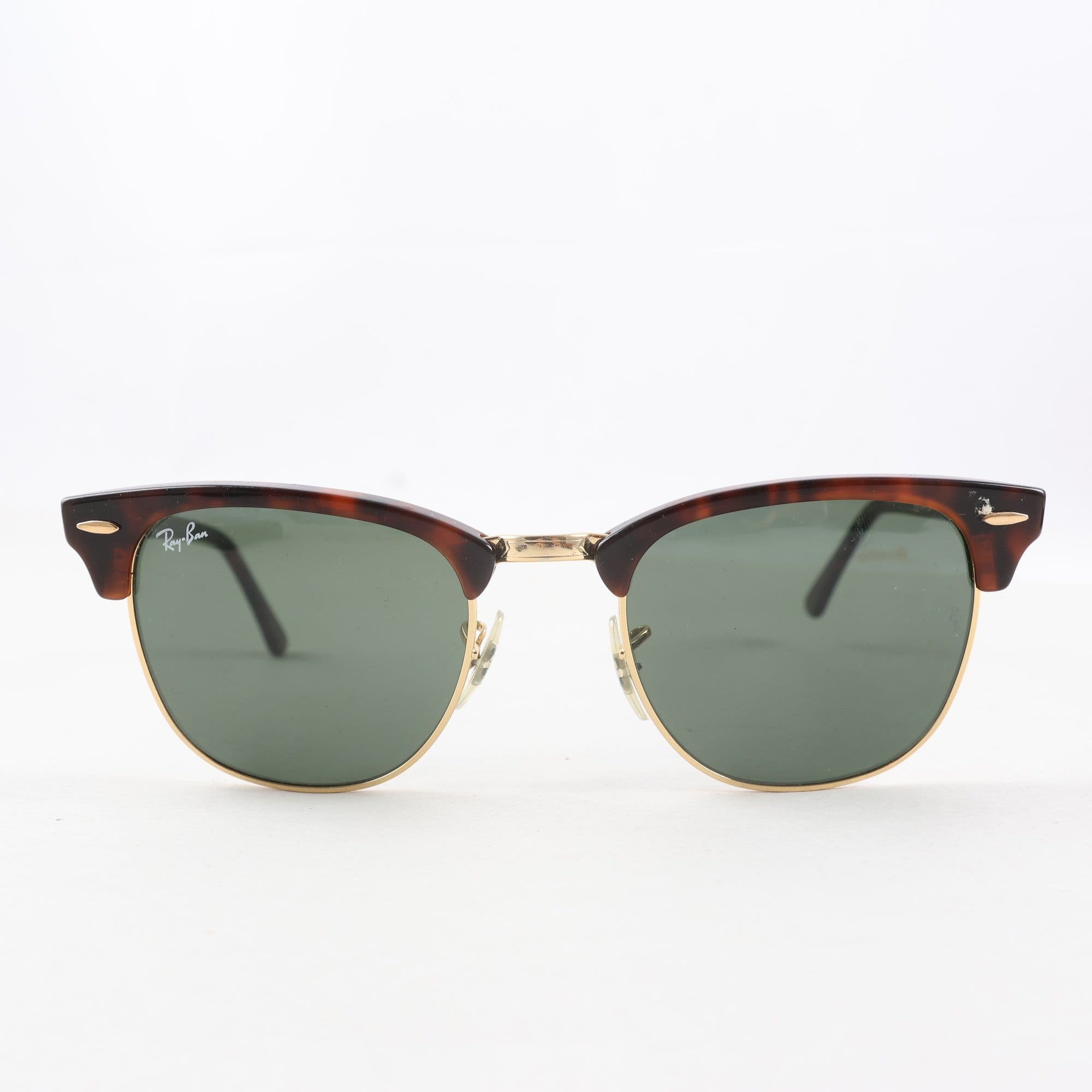 Solglasögon, metall, acetat, Ray Ban Clubmaster, bruna