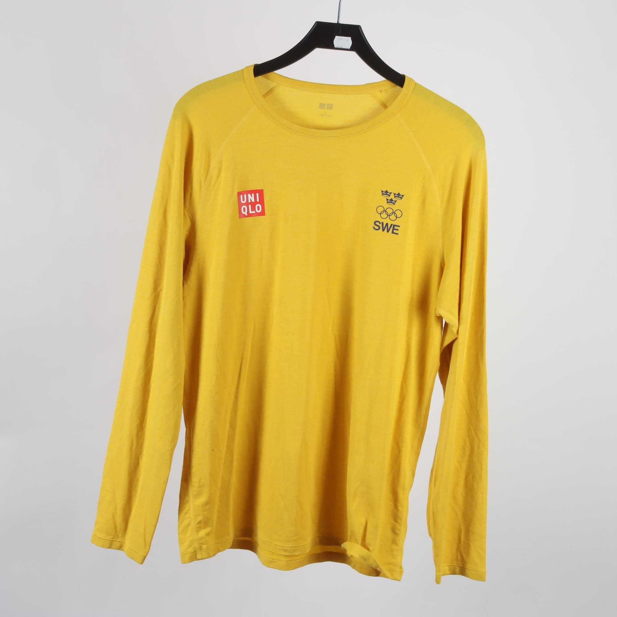 Underställströja, Uniqlo, SWE, gul, ullmix, stl. L