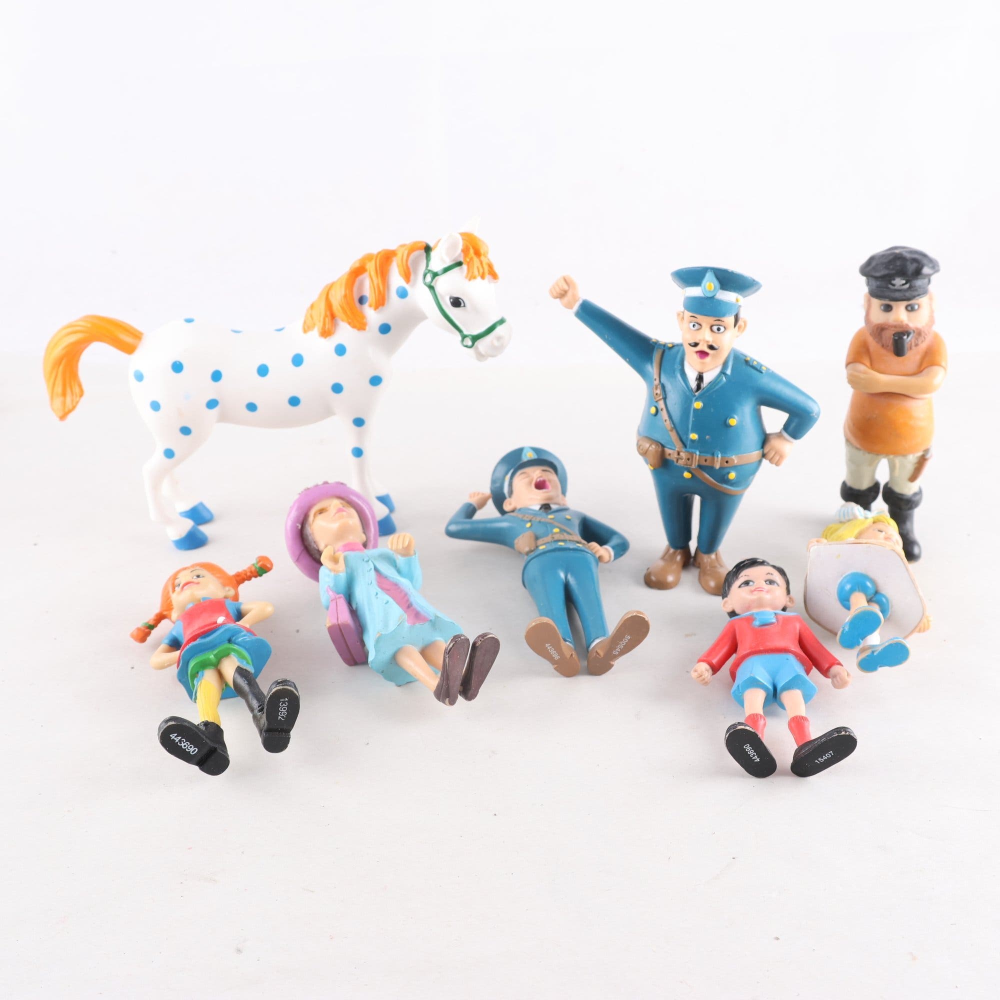Pippi figurer, åtta stycken