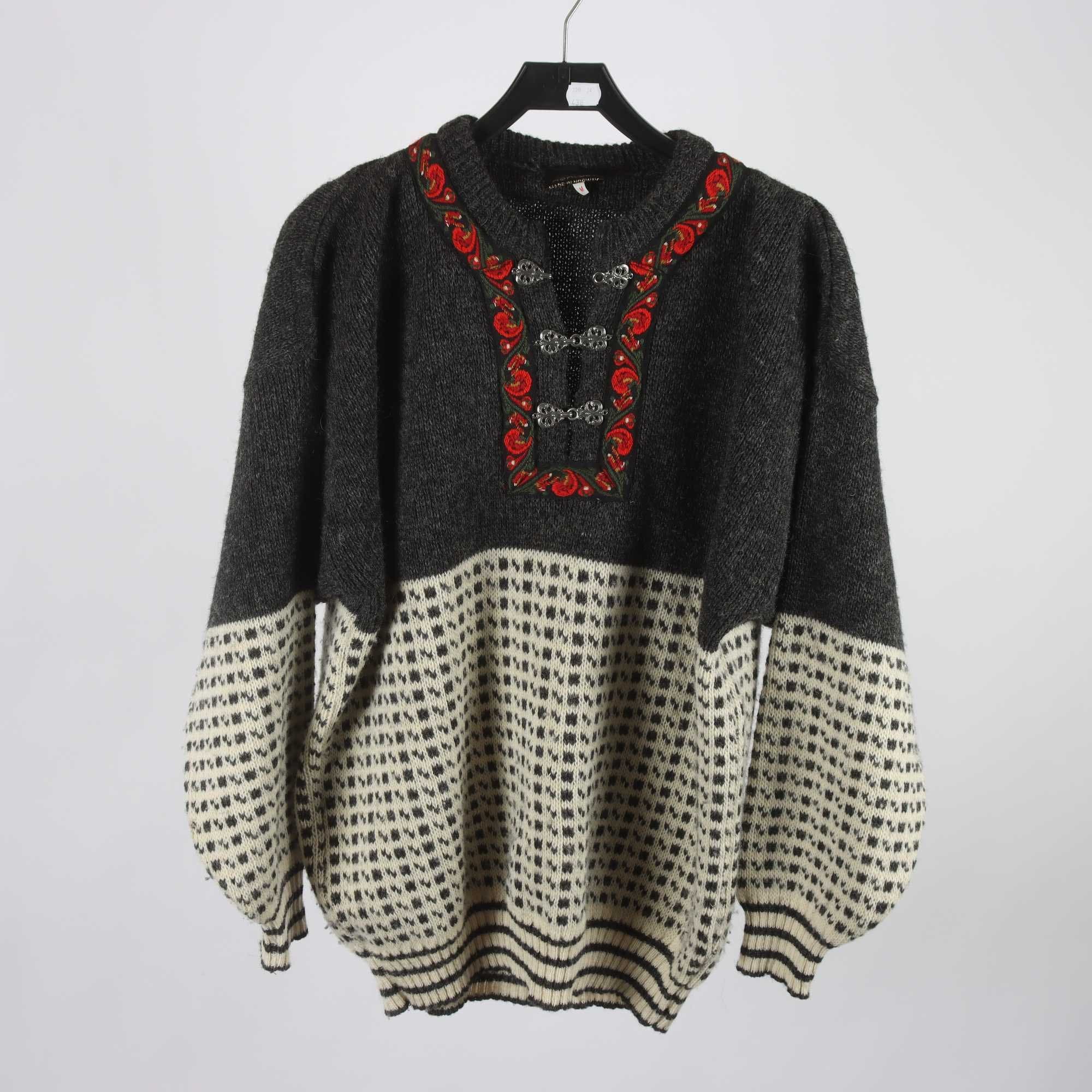 Lusekofta, Norwool, beige, grå, 100% ull, stl. M.