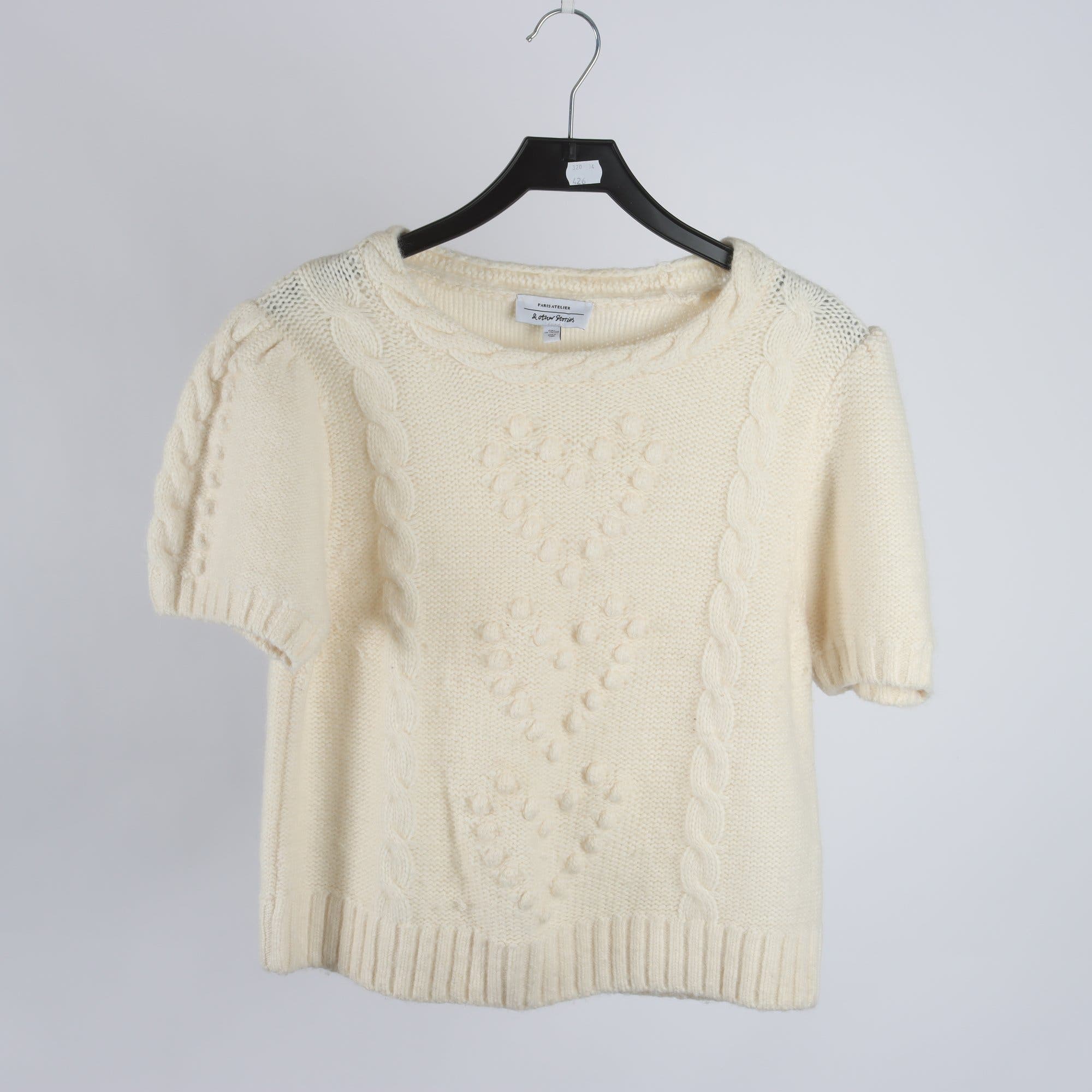 Tröja, & Other Stories, offwhite, ull, alpaca, stl. L.