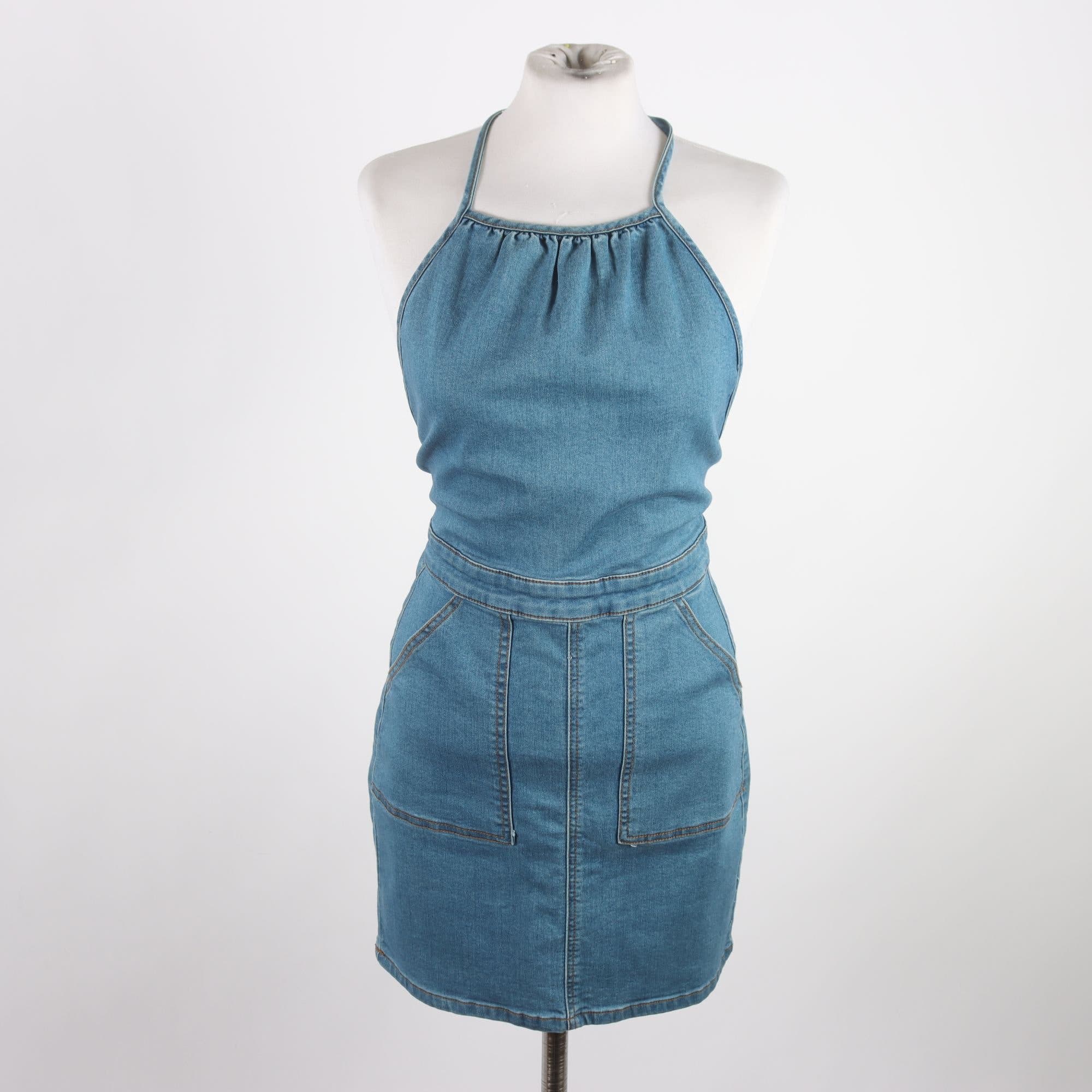 Jeansklänning, Minkpink, blå, stl. S.