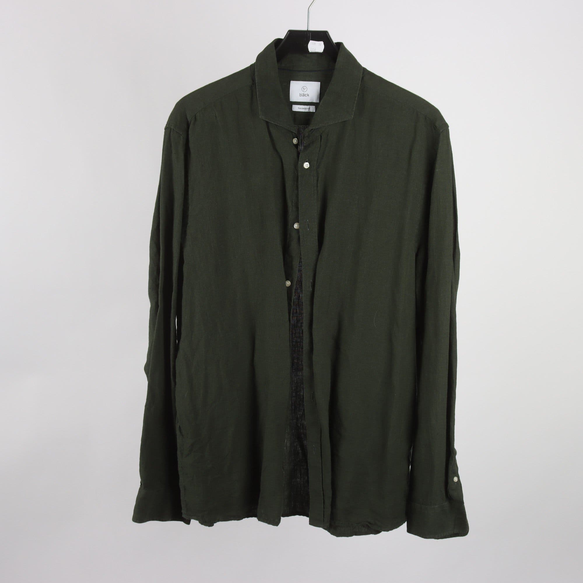 Skjorta, Bläck, grön, 100% lin, stl. XXL.