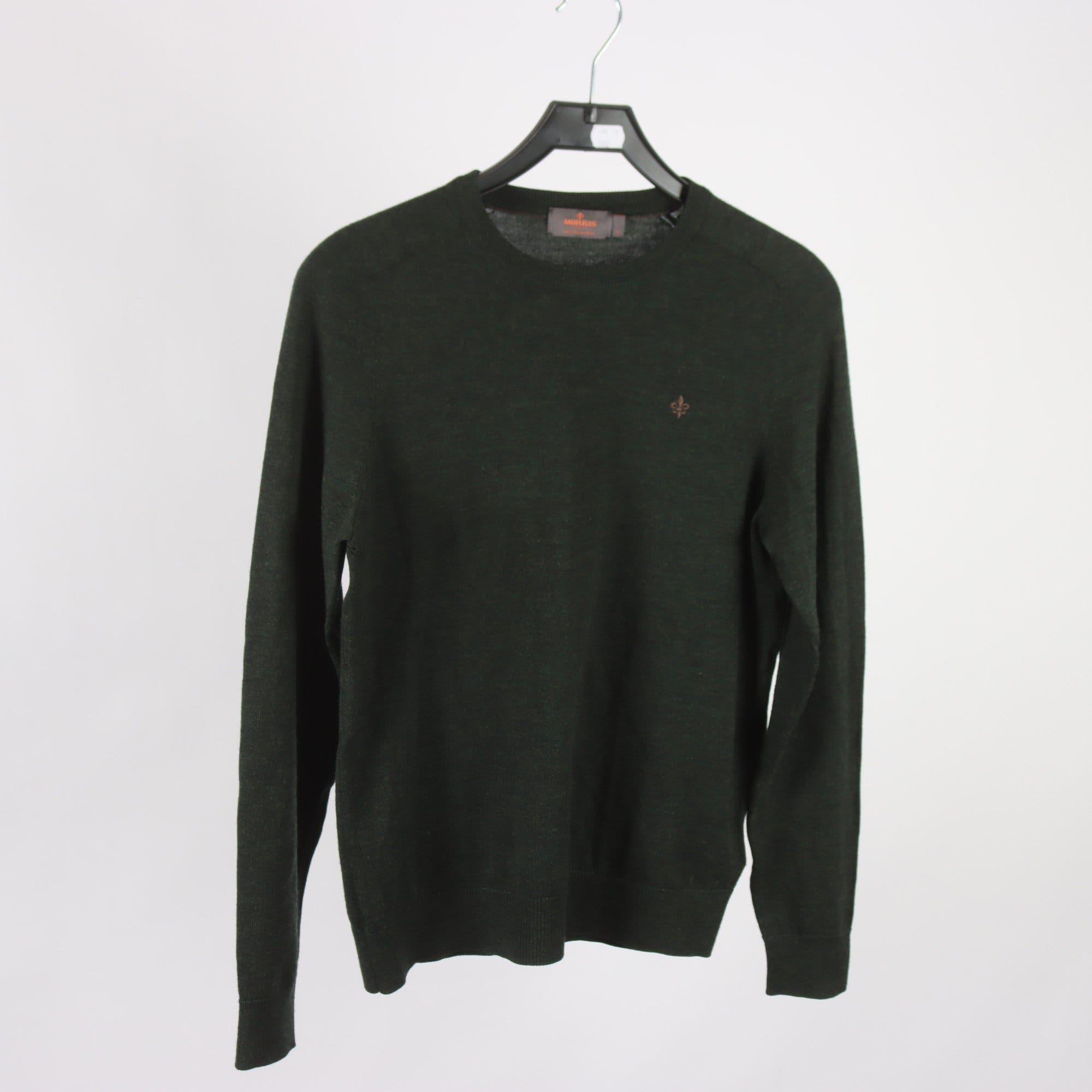 Tröja, Morris, grön, 100% merino ull, stl. S.