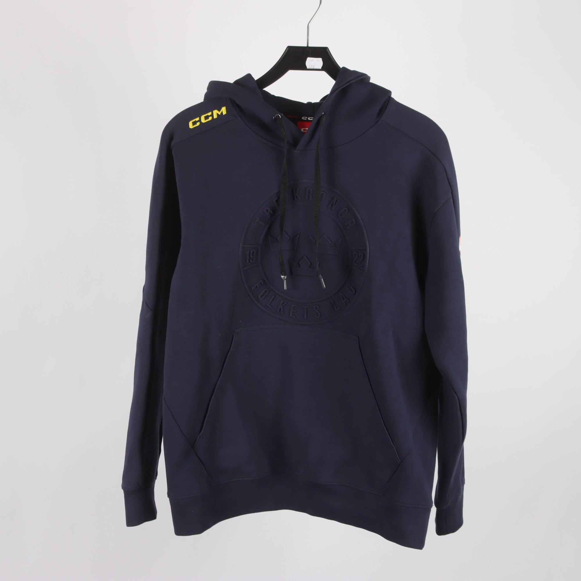 Hoodie, CCM, Tre Kronor, Sverige, blå, stl. M.