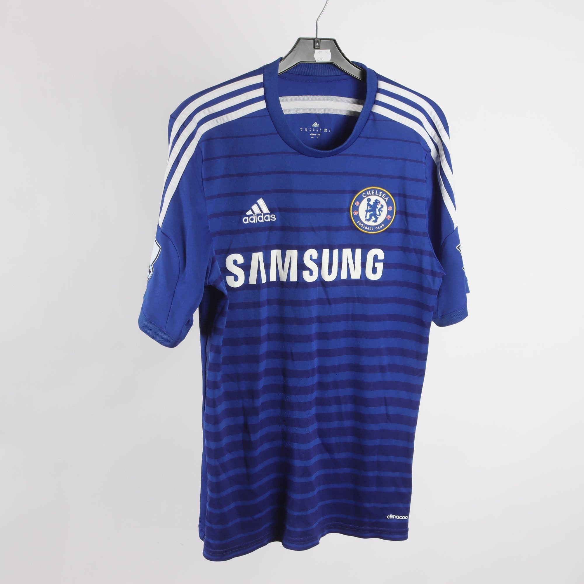 Fotbollströja, Chelsea, blå, vit, Drogba, blå, vit, stl. M.