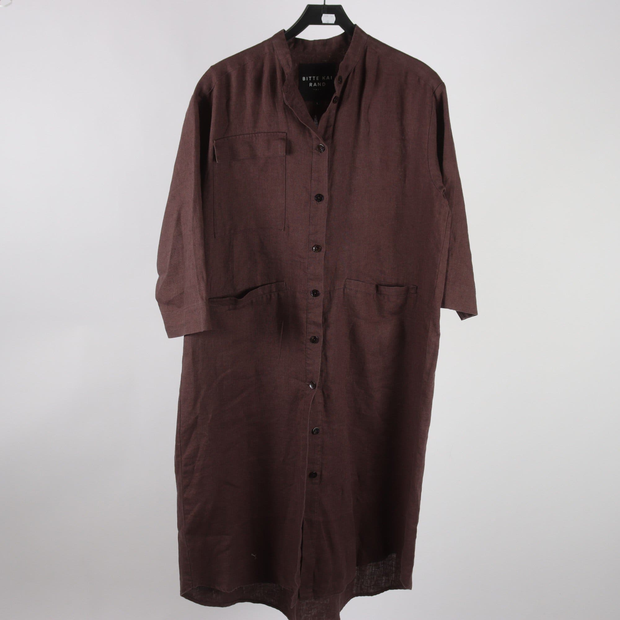 Klänning, Bitte Kai Rand, brun, 100% lin, stl. L.