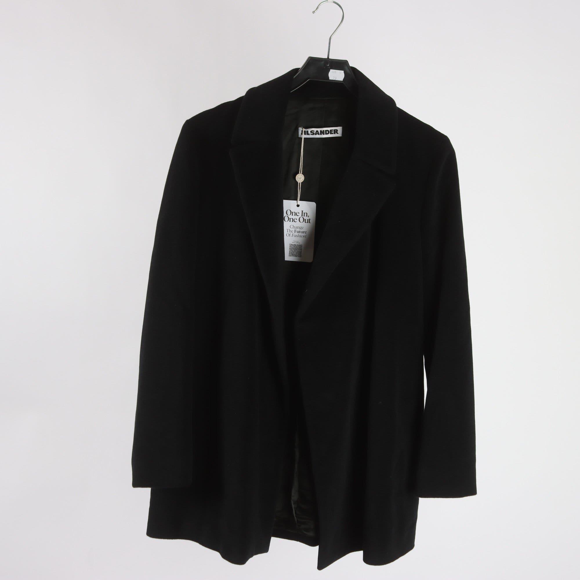 Fodrad jacka, Jil Sander, svart, ull, angora, stl. 36.