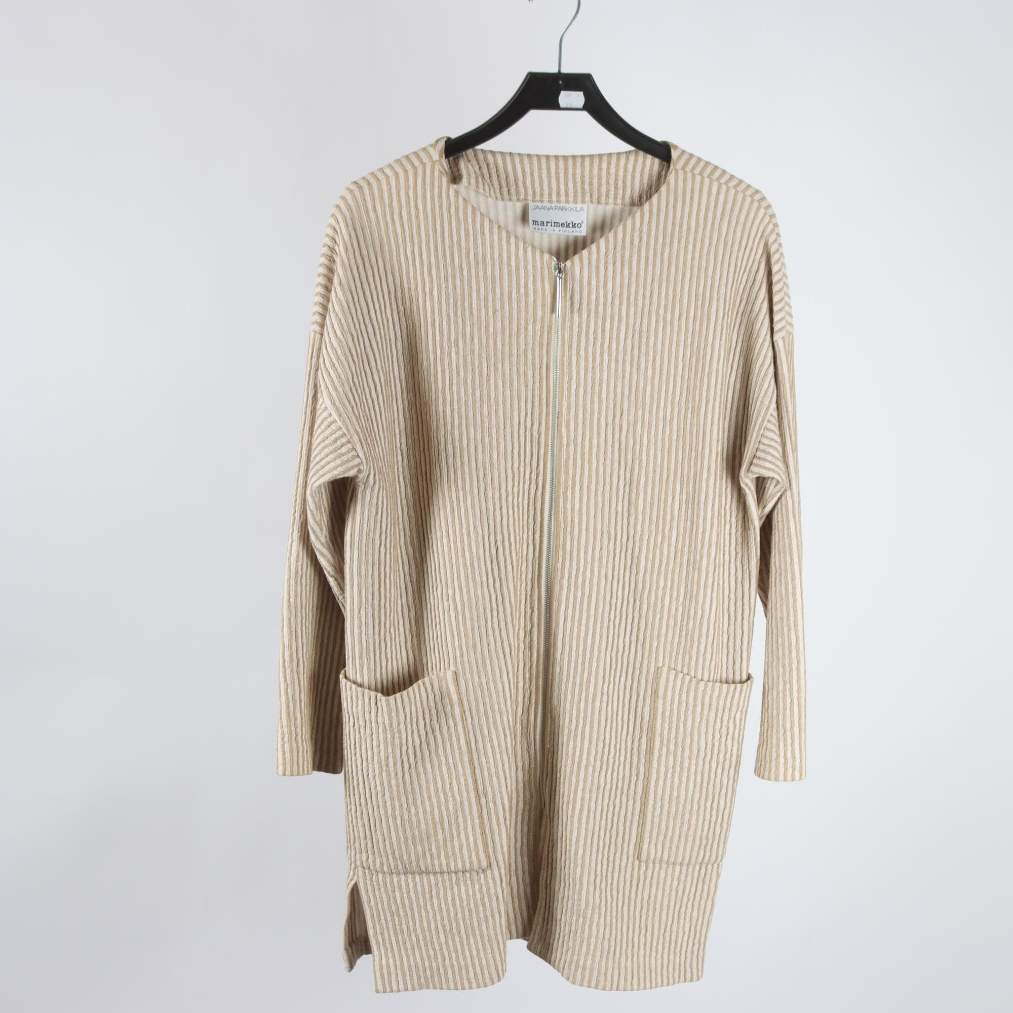 Jacka, Marimekko, Jaana Parkkila, beige, randig, stl. M.
