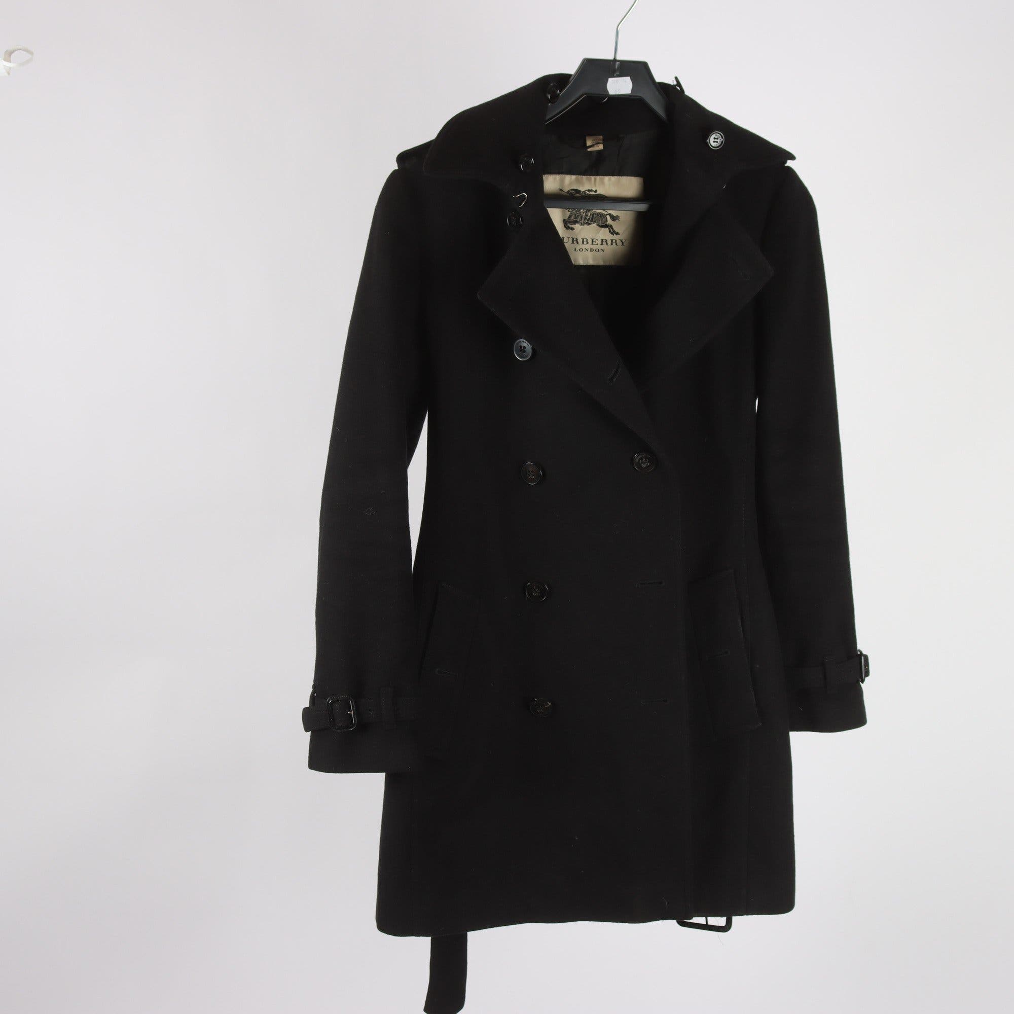 Kappa, Burberry, svart, ull, cashmere, stl. S.